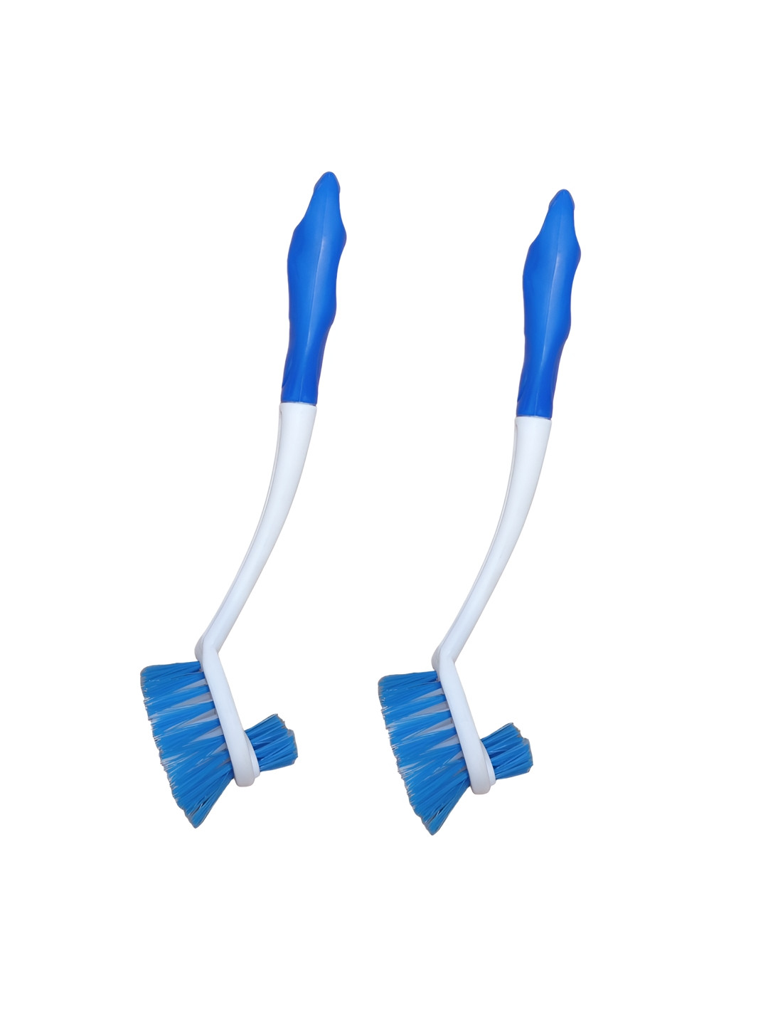 ARPANA BRIGHT White & Blue 2 Pieces Brush Bathroom Accessories
