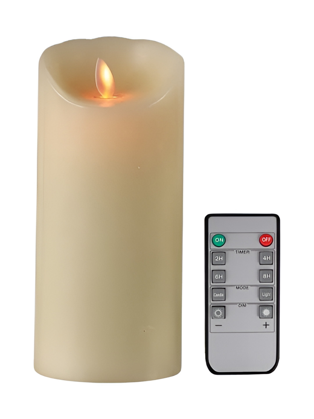 LTETTES LED Scented 1 Wick Solid Geometric Regular Pillar Candles