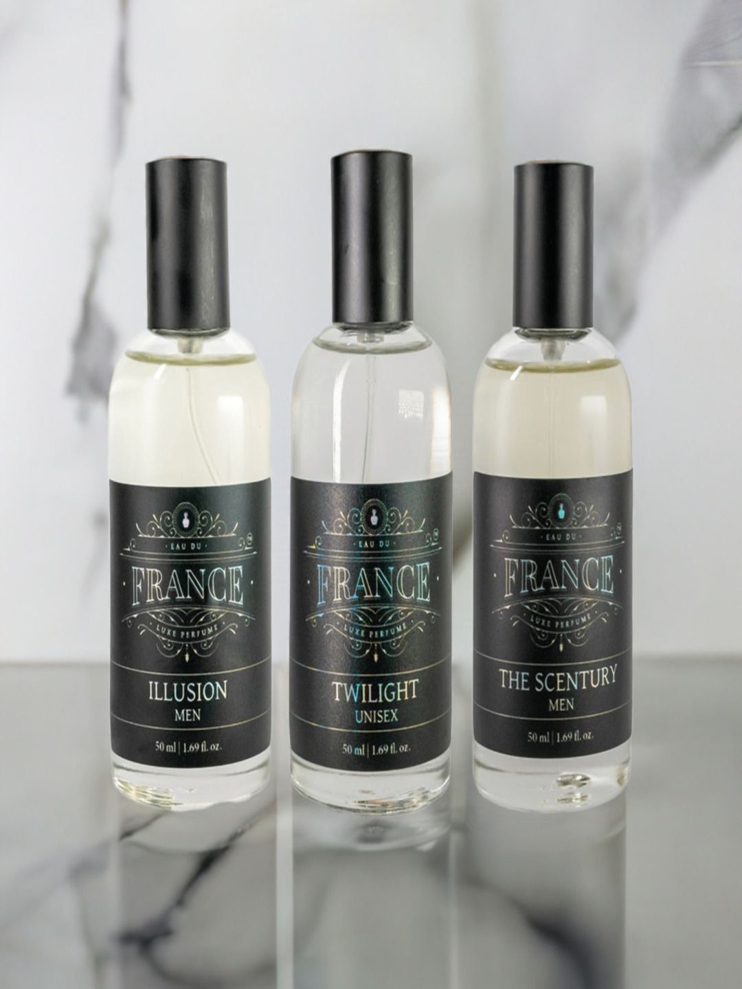 Eau DuFrance Set Of 3 Twilight Illusion & The Scentury Eau De Parfum- 50 ml Each