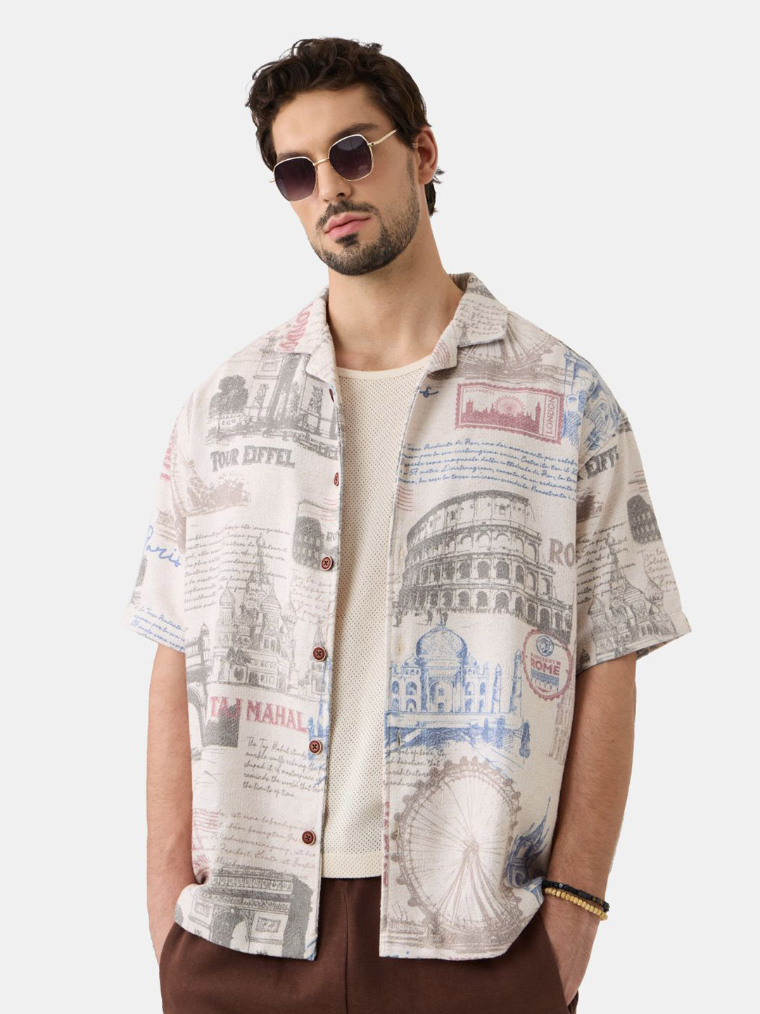 The Souled Store Men Printed Casual Holiday Shirts
