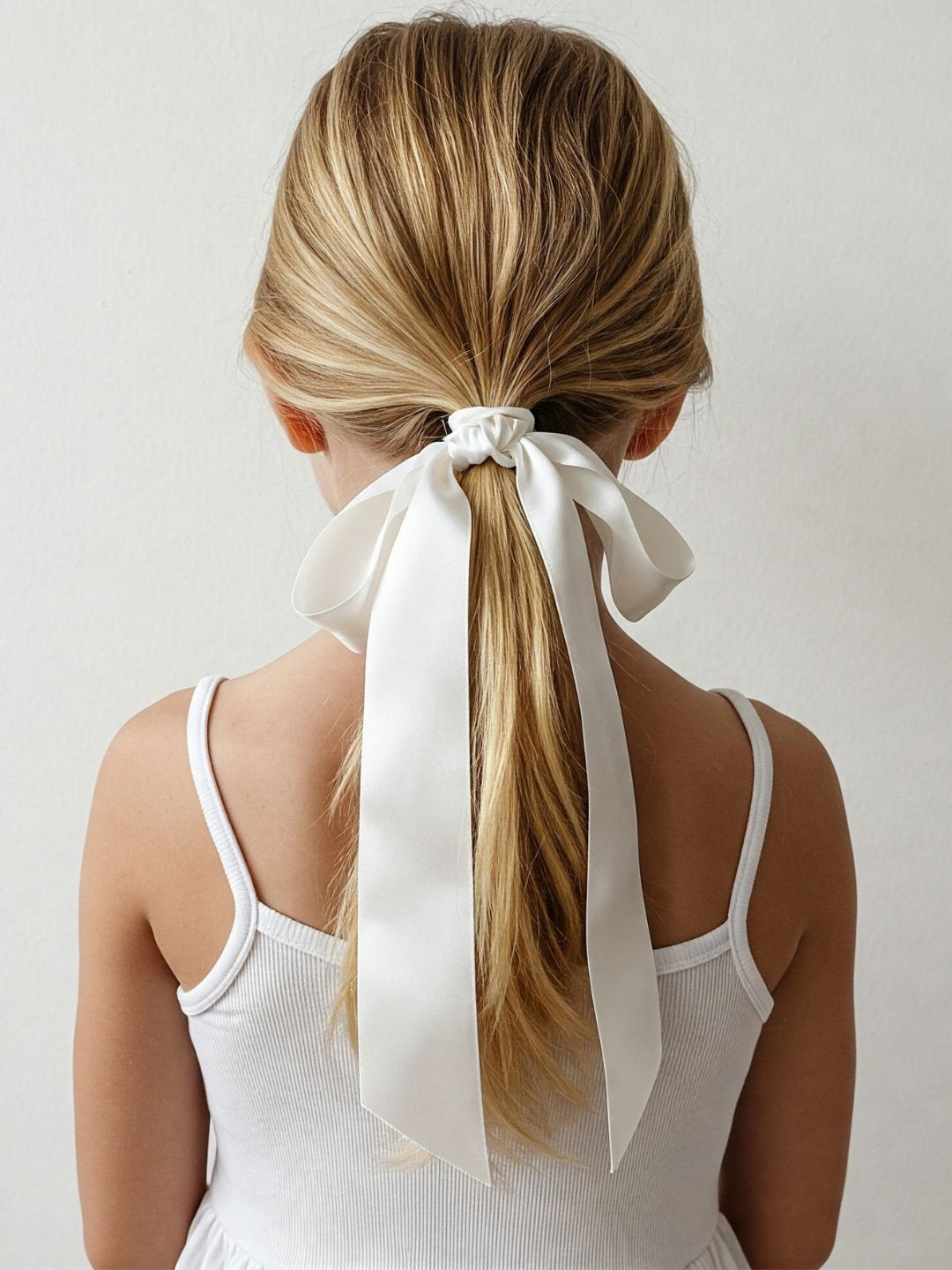 Mueras Girls Satin Silk Ponytail Holders