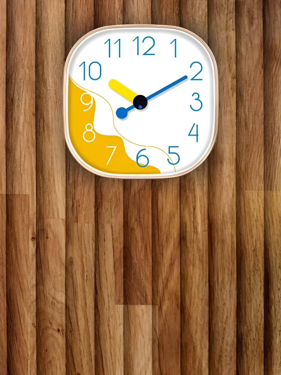 Star work Orange & White Printed Contemporary Wall Clock