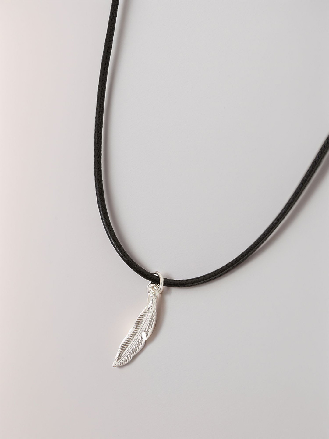 Accessorize Feather Pendant Cord Chain