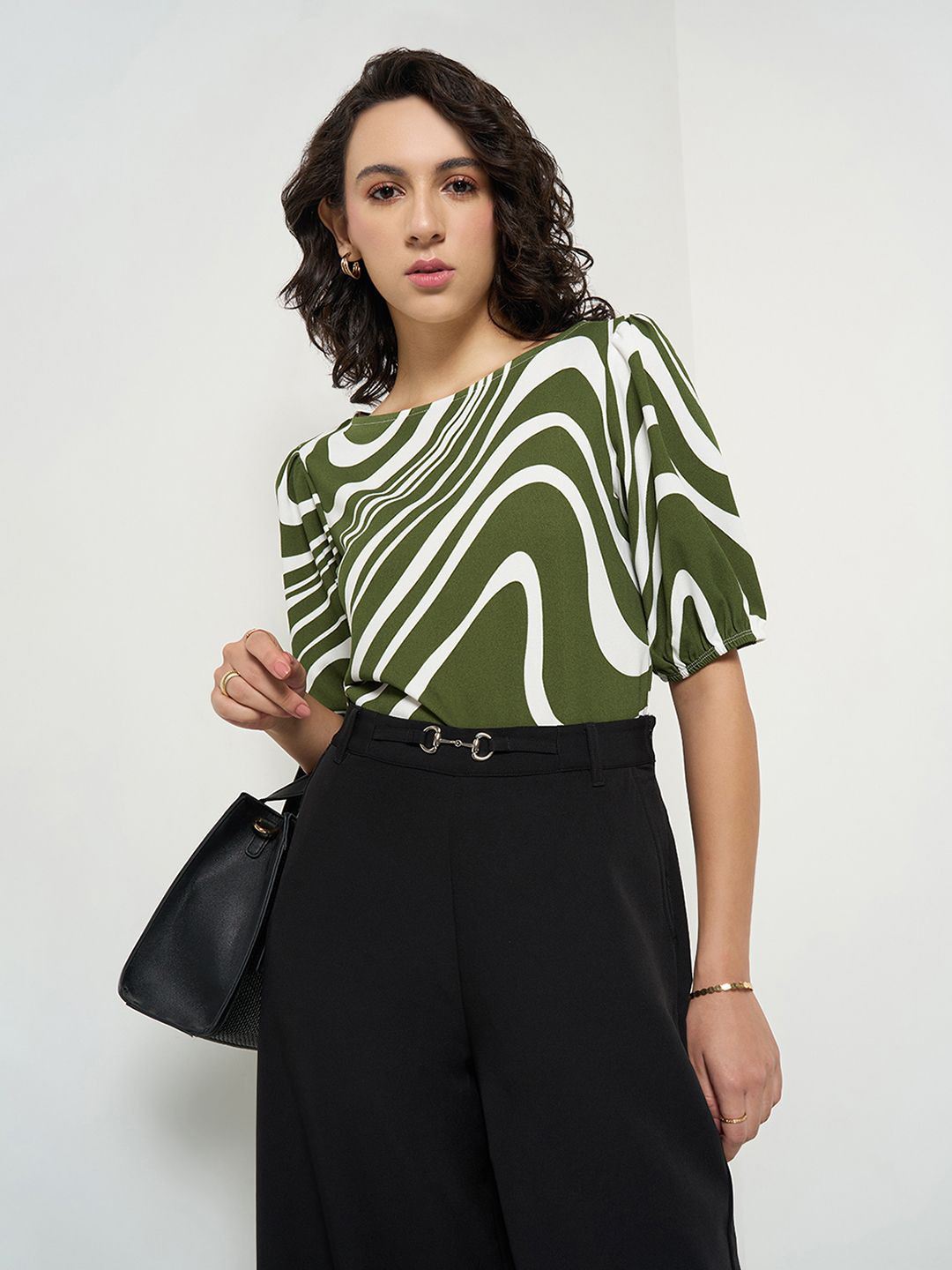 Annabelle by Pantaloons Print Bell Sleeve Top