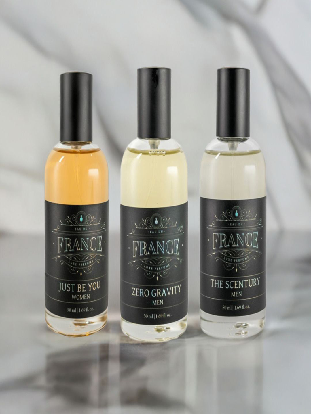 Eau DuFrance Set Of 3 Just Be You, Zero Gravity & The Scentury Eau De Parfum - 50 ml Each