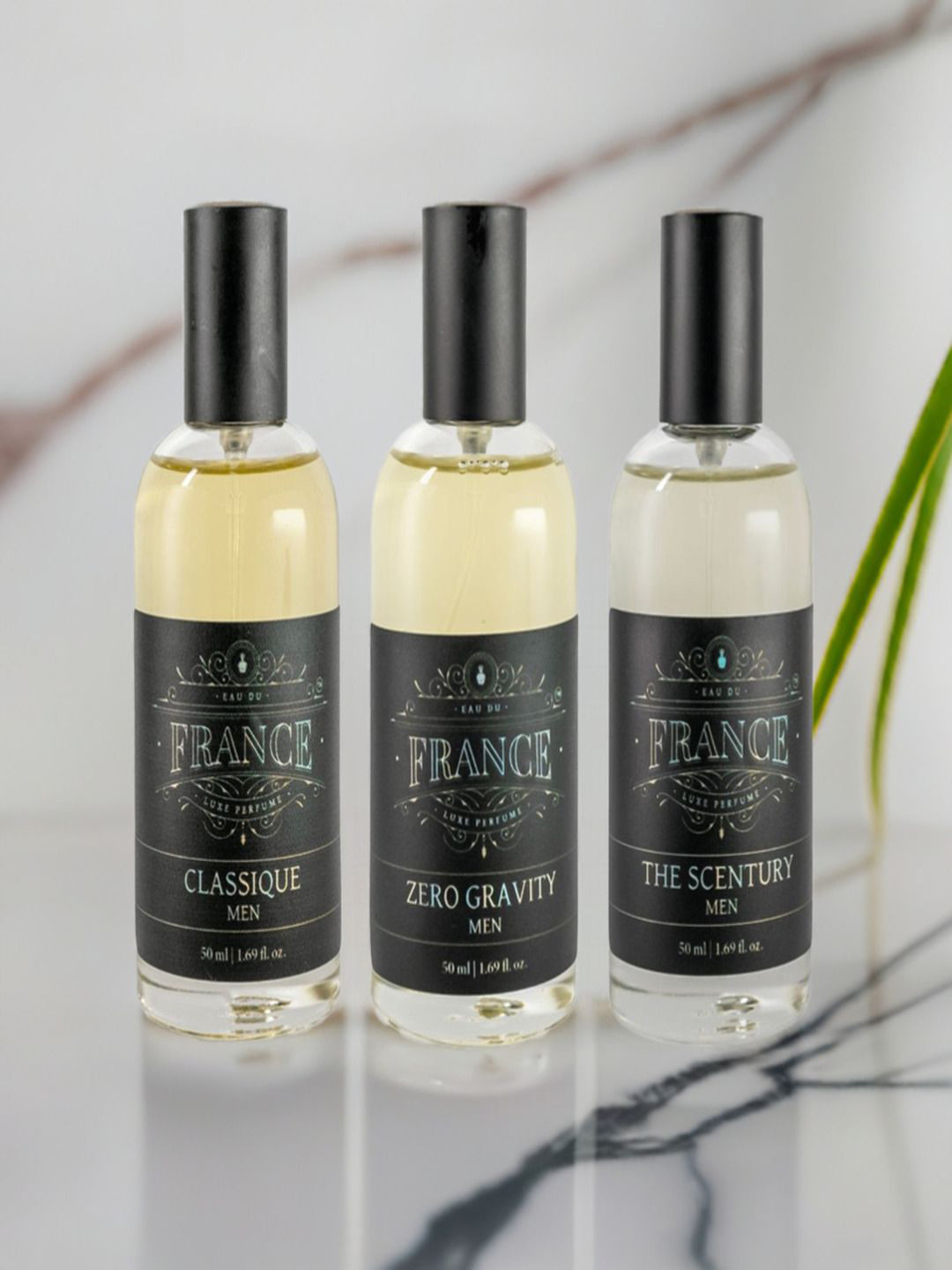 Eau DuFrance Set Of 3 The Scentury Zero Gravity & Classique Eau De Parfum - 50 ml Each