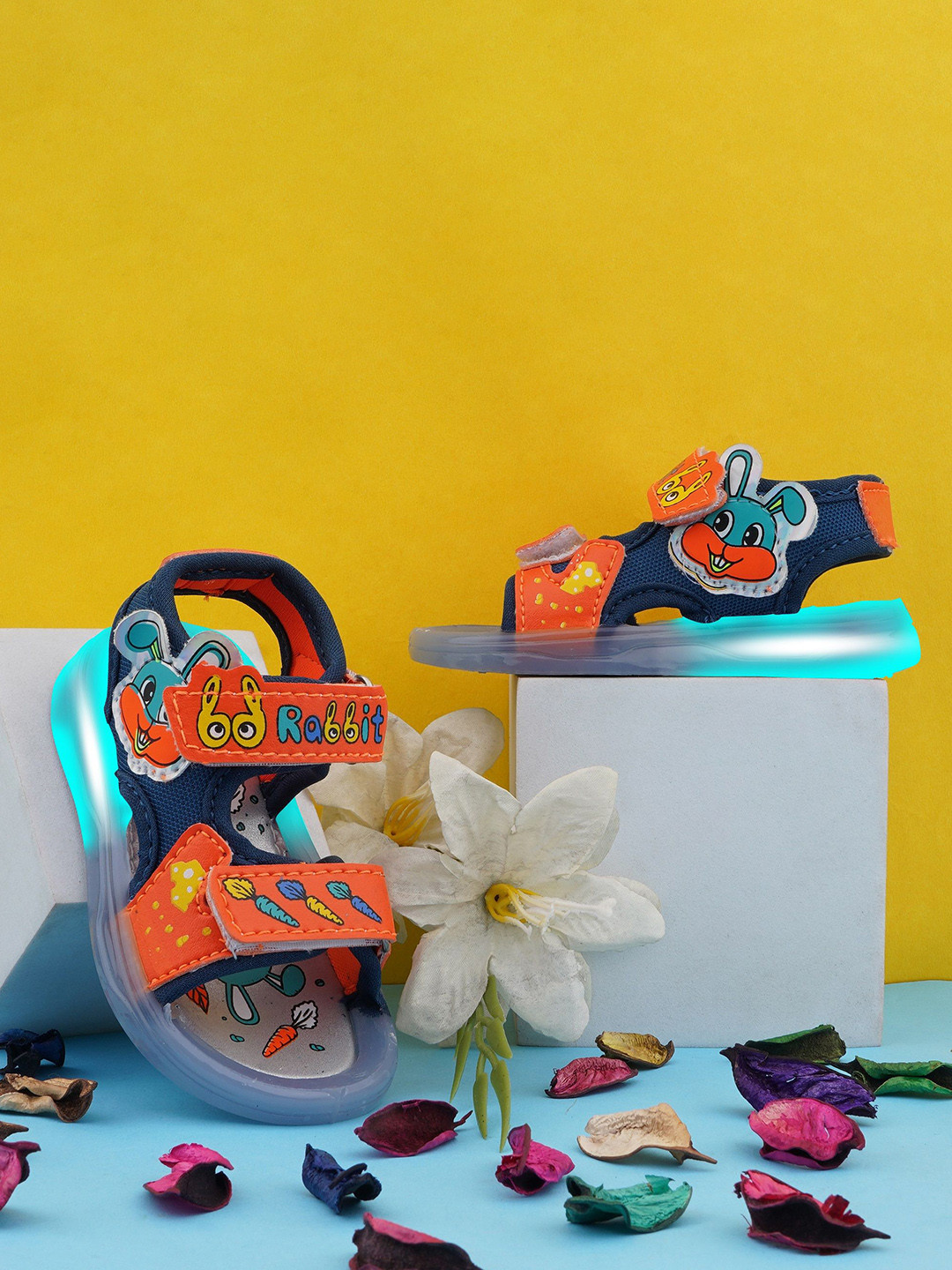 BAESD Infants Rabit Character Led Light Dancing Sports Sandals