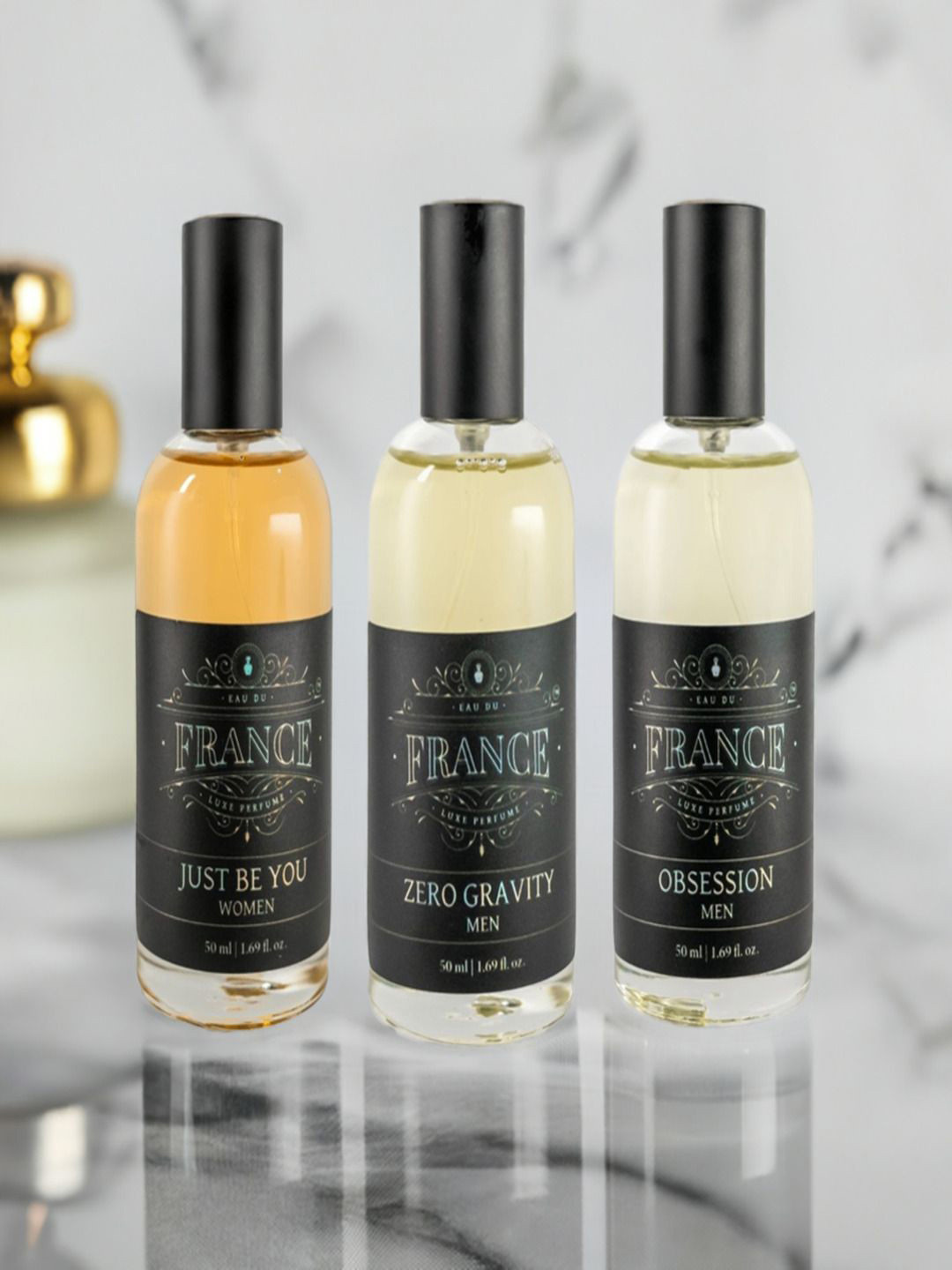 Eau DuFrance Set Of 3 Just Be You, Obsession & Zero Gravity Eau De Parfum - 50 ml Each