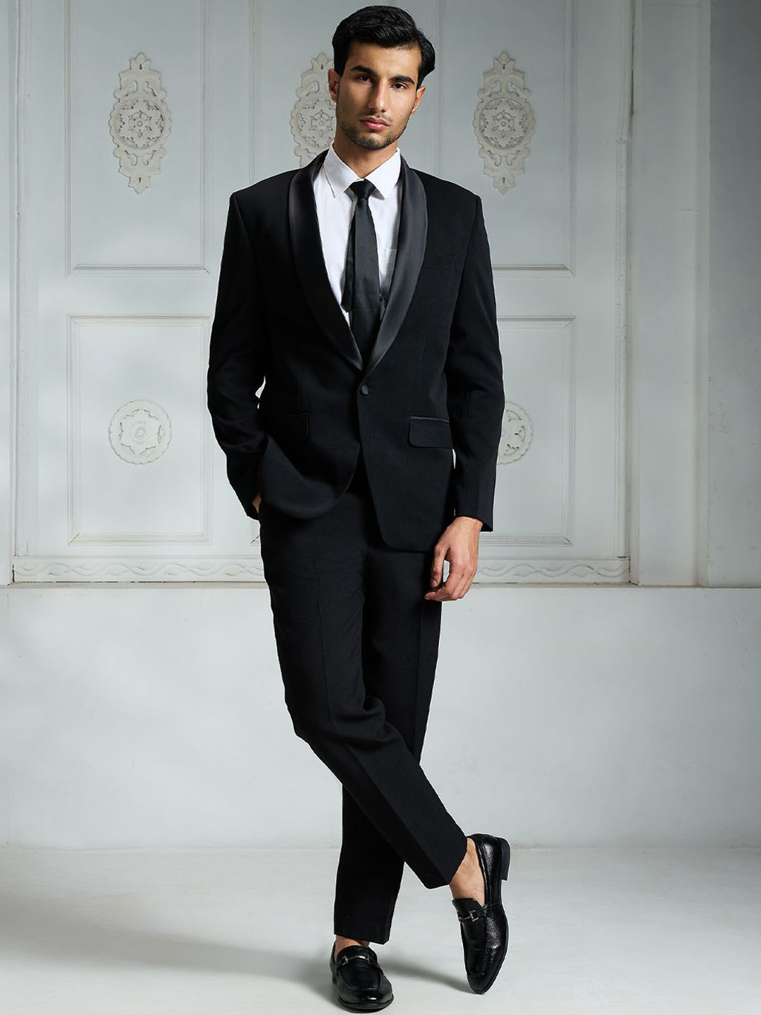 Rivaar By Rocky Star Men Shawl Collar Single Breasted Blazer