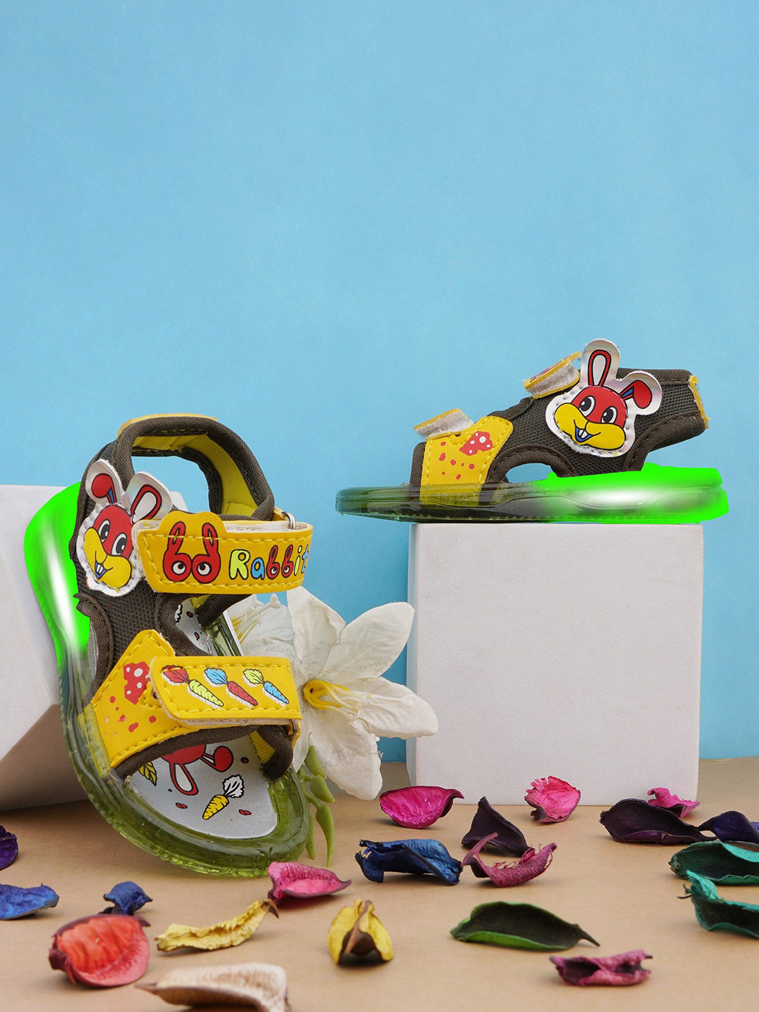 BAESD Infants Rabit Character Led Light Dancing Comfort Sandals