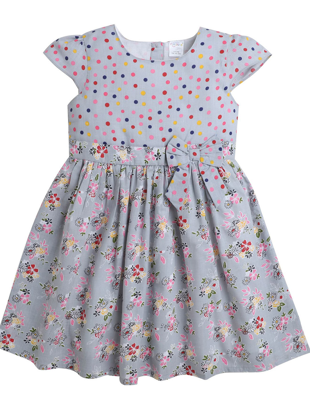 Funshine Floral Print Fit & Flare Midi Dress