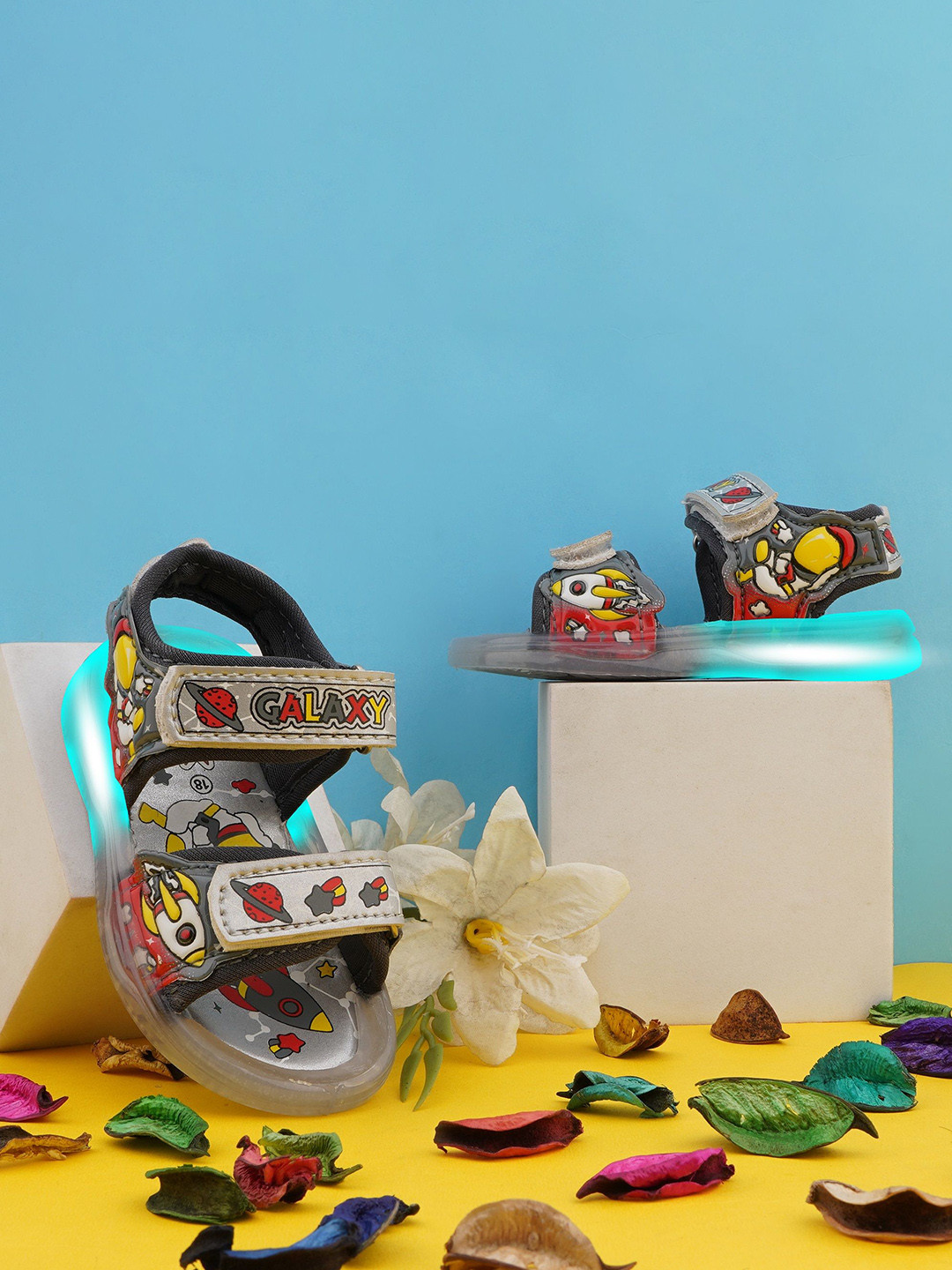 BAESD Infants Dancing Led Light Galaxy Comfort Sandals