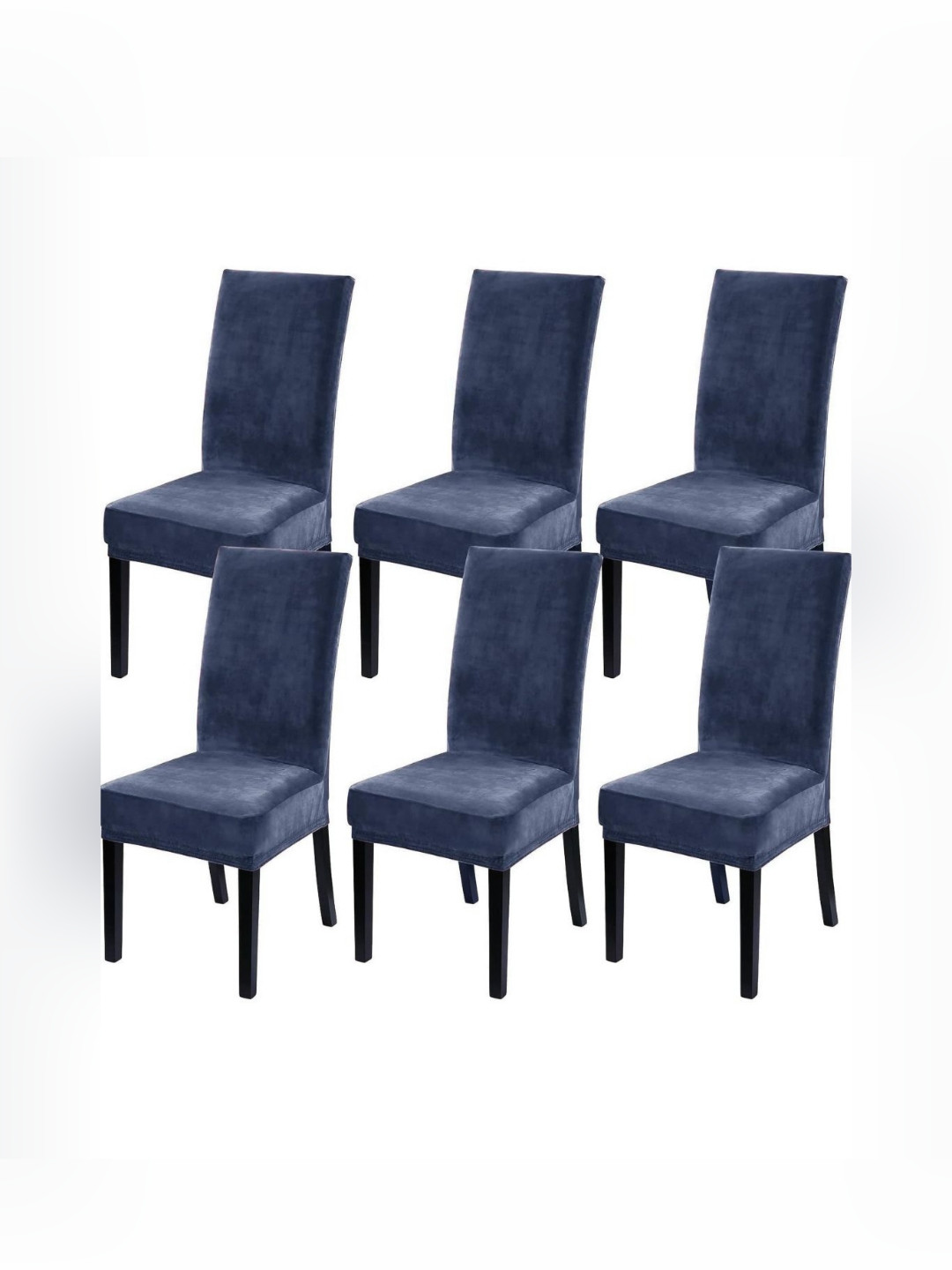 GIFTS ISLAND Set Of 6 Grey Chair Covers