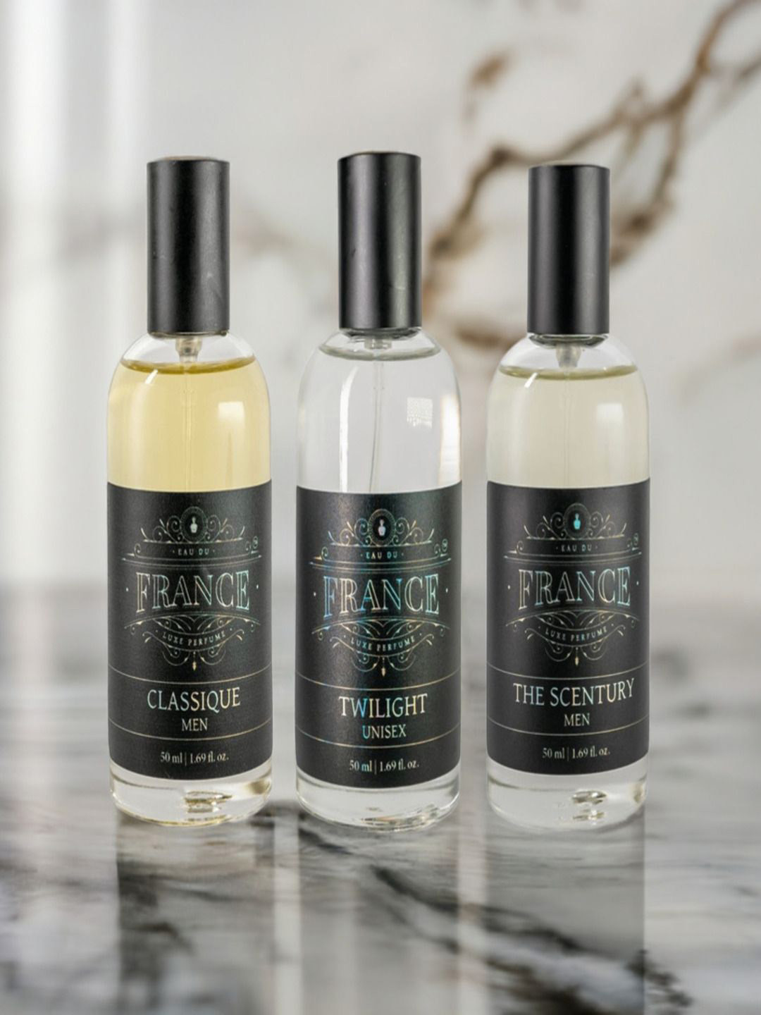 Eau DuFrance Set Of 3 Twilight With Classique & The Scentury Eau De Parfum - 50 ml Each