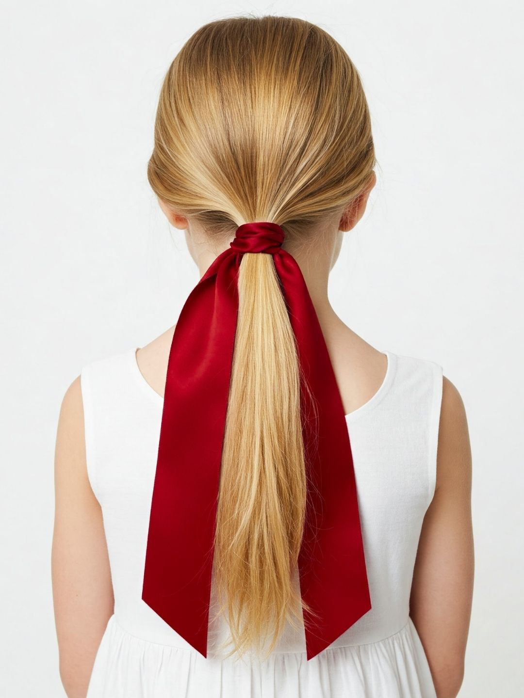 Mueras Girls Satin Silk Ponytail Holders