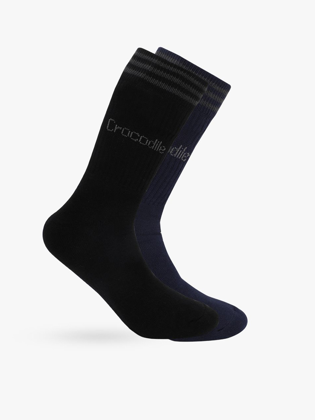Crocodile Men Pack Of 2 Assorted Calf-Length Socks