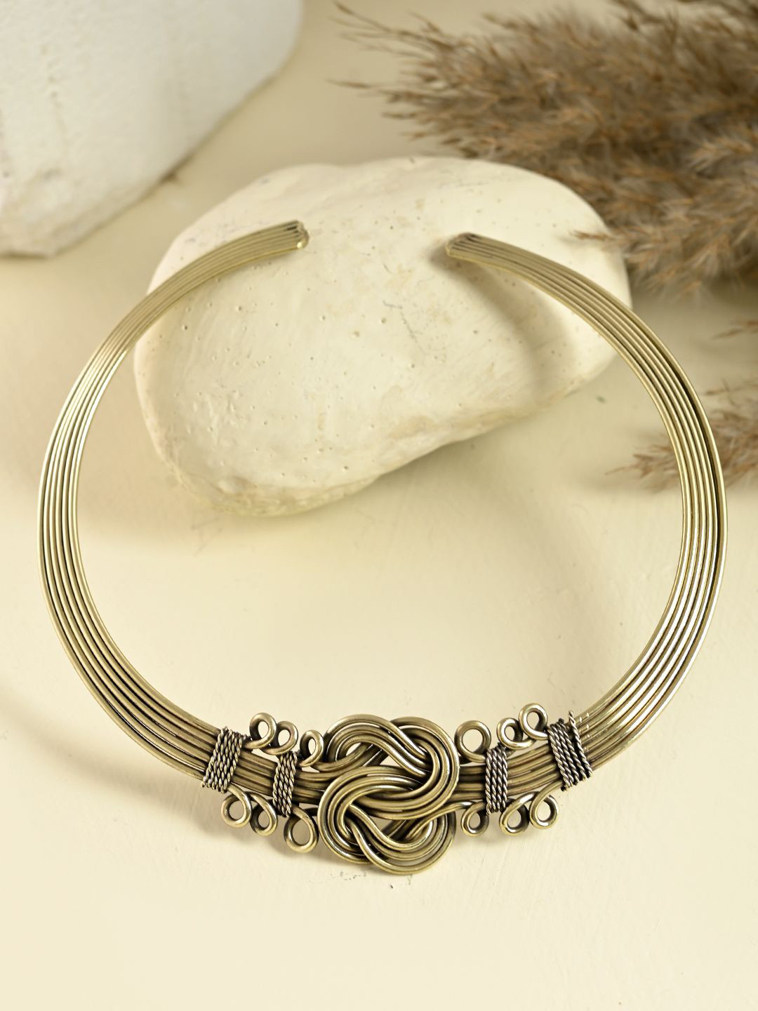 Silvermerc Designs Gold-Plated Intricate Knot Necklace