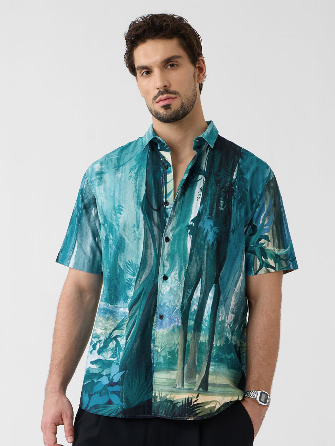 The Souled Store Men Printed Casual Holiday Shirts