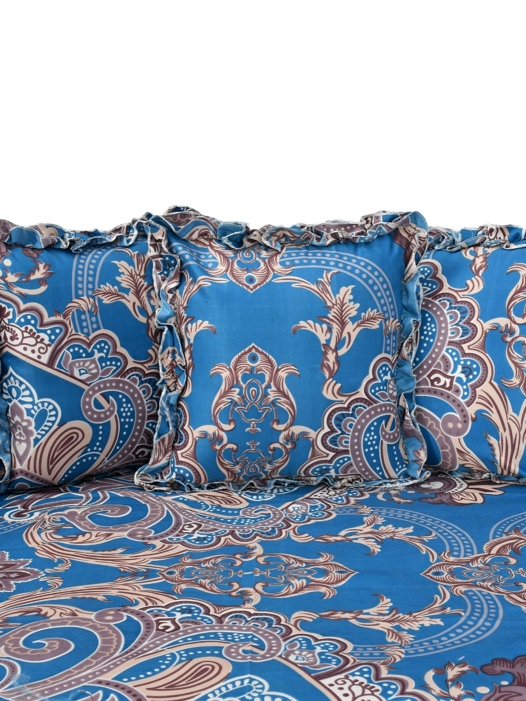 Luxmi Cotton Fabrics Ethnic Motifs Polyester 5 Pcs Cushion Covers - 15.7 x 15.7 In