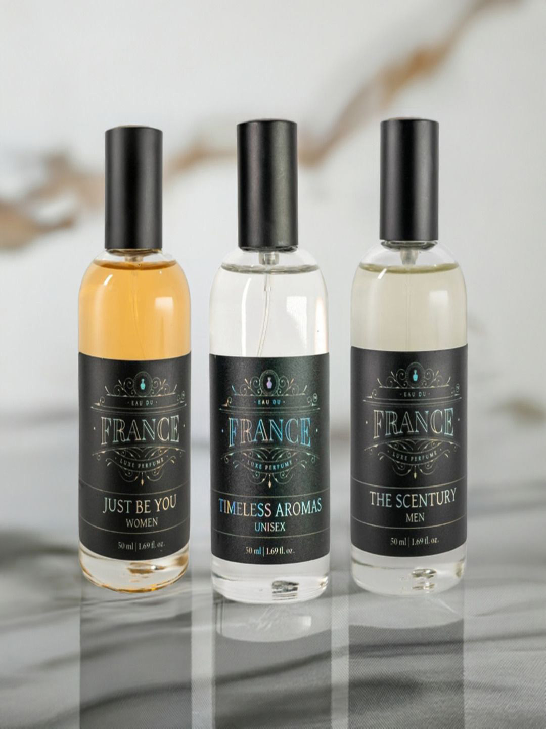 Eau DuFrance Set Of 3 Just Be You The Scentury & Timeless Aromas Eau De Parfum 50 ml Each