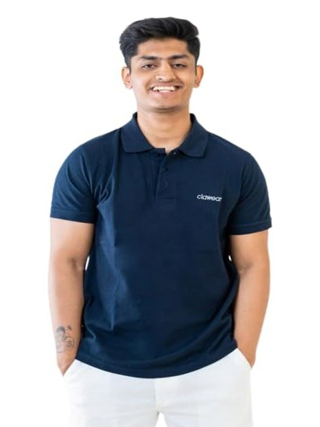 Clawear Men Polo Collar T-shirt