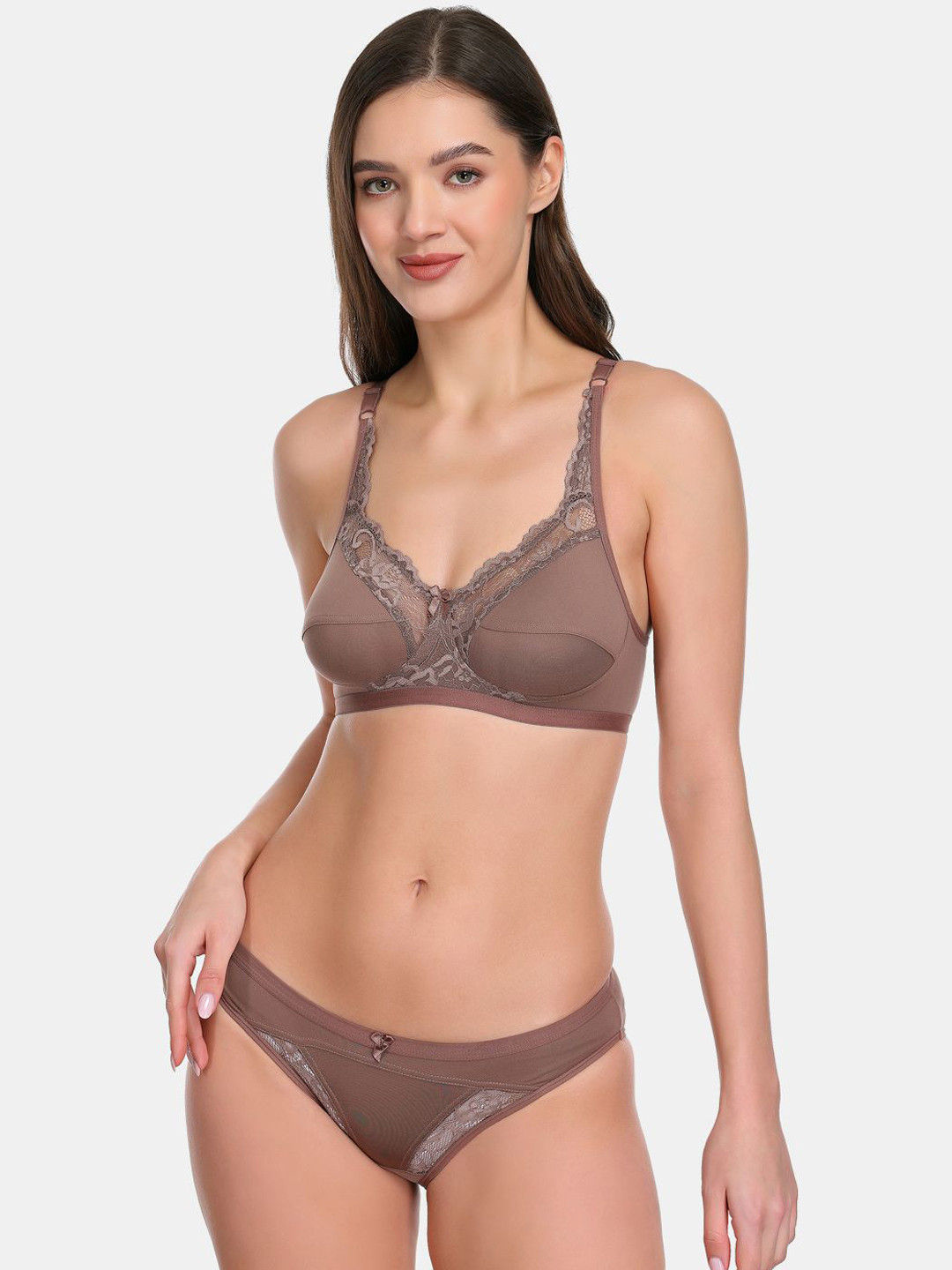 SKDREAMS Self Design Non-Padded Lingerie Set Victoria-N-1set