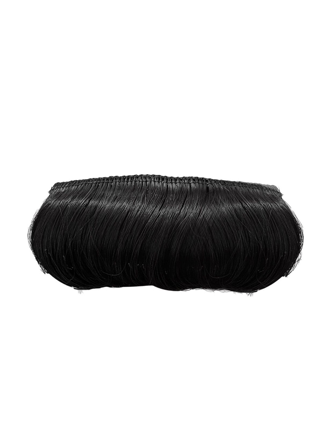 VIEWS Clip-In Straight Scalp Topper Puff Maker Hair Extension - Black - 7 Inch