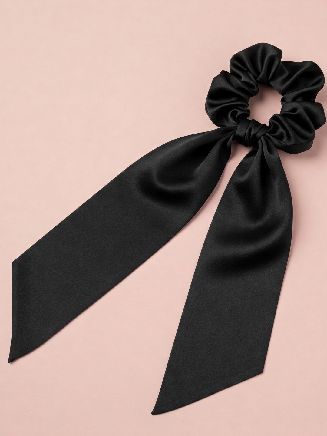 Mueras Women Long Tail Bow Knot Satin Scrunchie