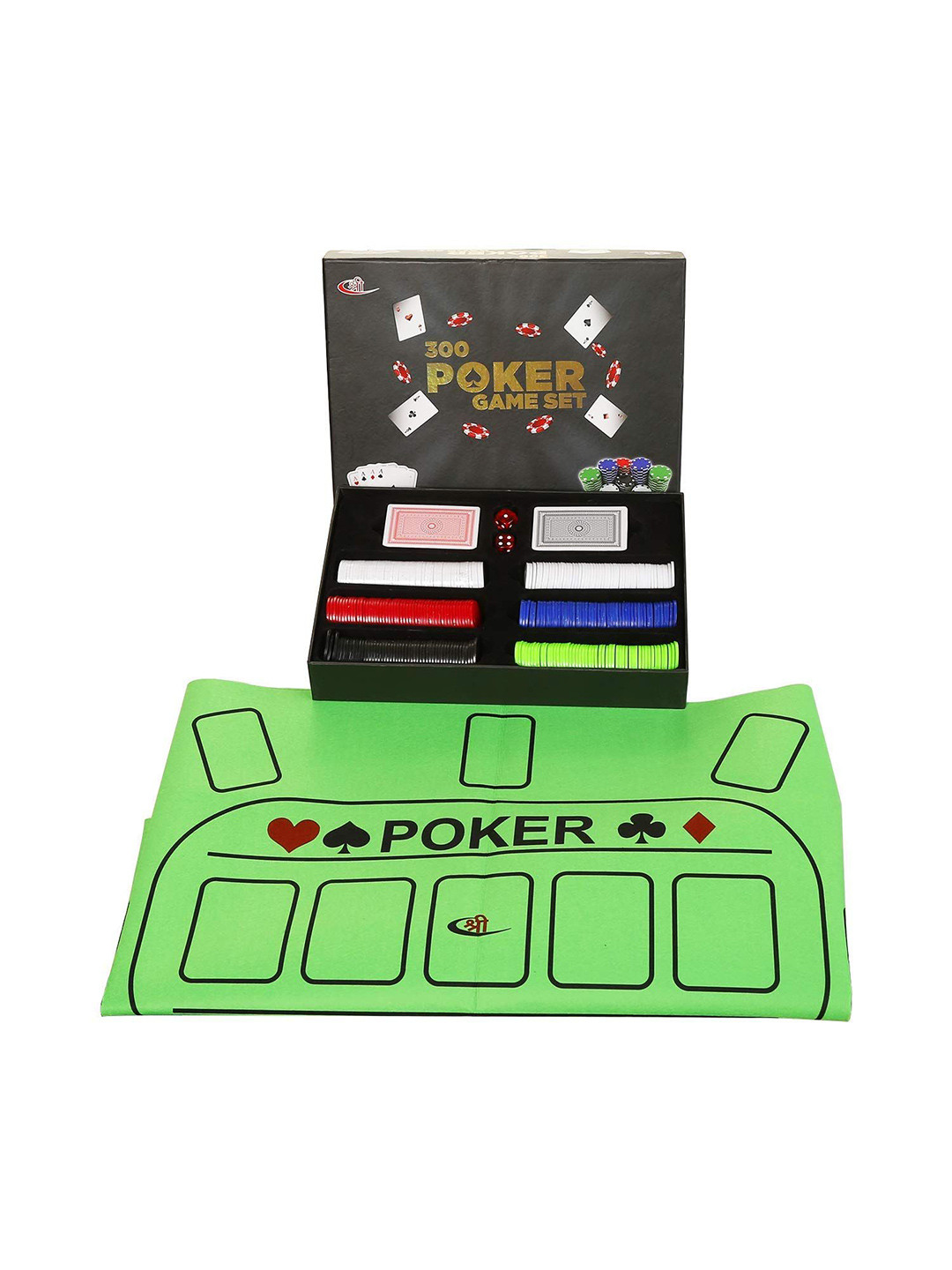 YK X Kids Mandi Casino Style 300 Plastic Poker Chips Set