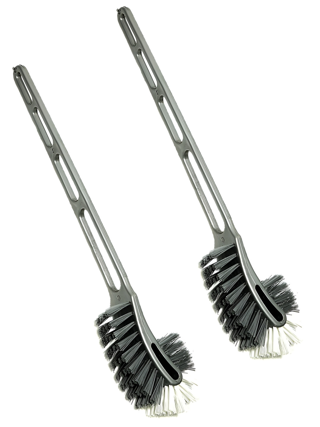 ARPANA BRIGHT Grey & White 2 Pieces Double Side Brush Bathroom Accessories