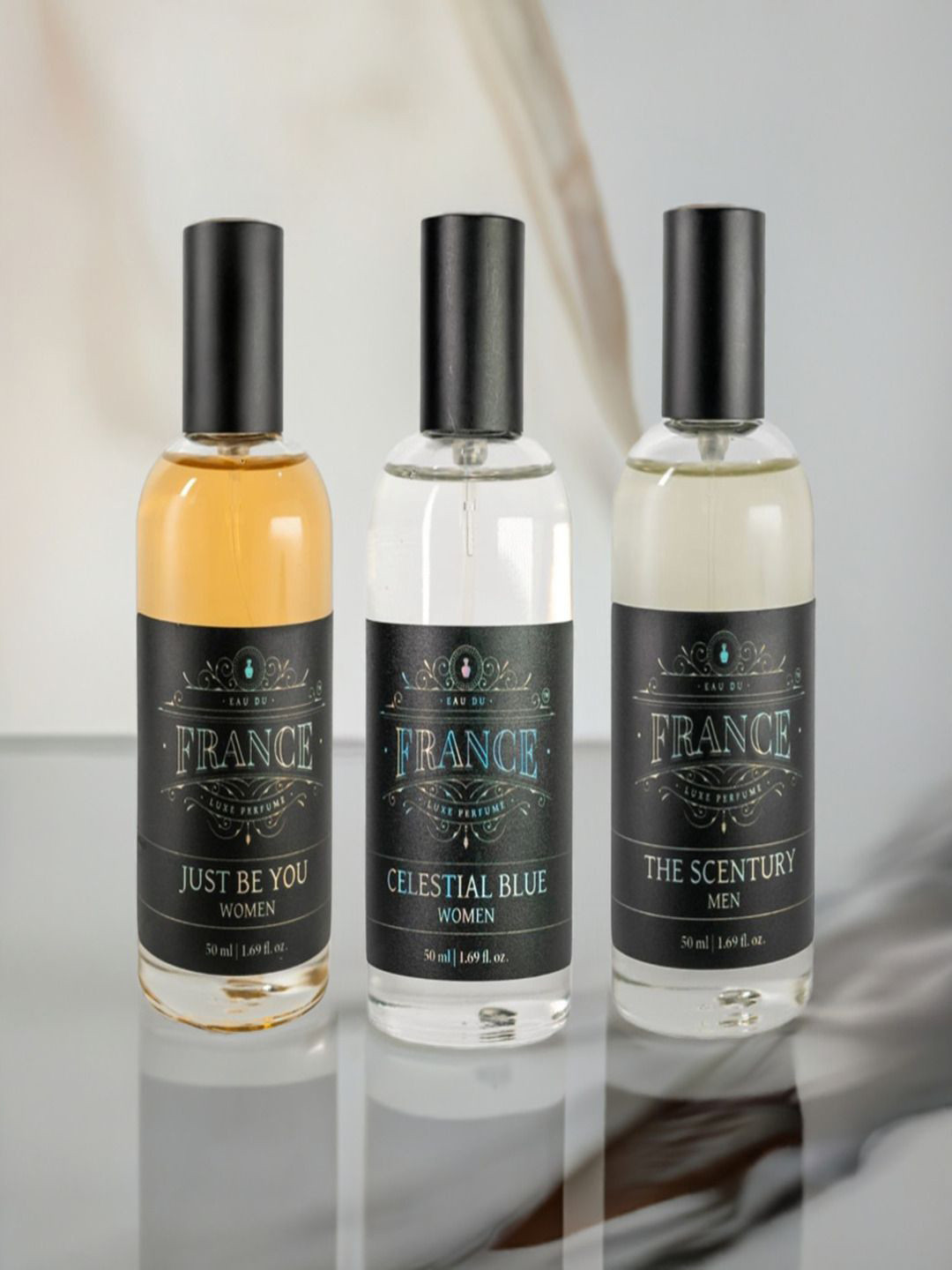Eau DuFrance Set Of 3 Just Be You Celestial Blue & The Scentury Eau De Parfum - 50 ml Each