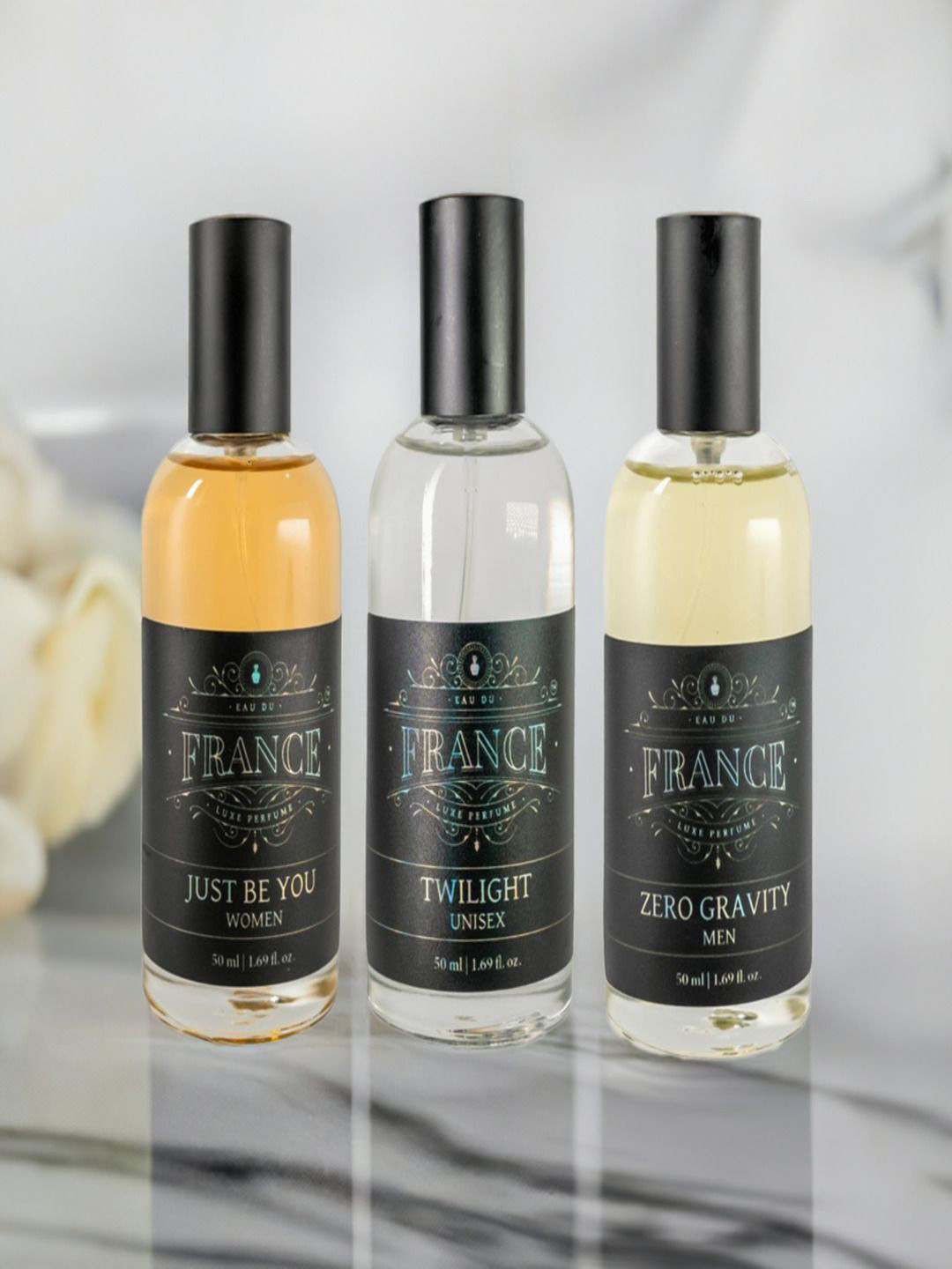 Eau DuFrance Set Of 3 Just Be You Twilight & Zero Gravity Eau De Parfum - 50 ml Each