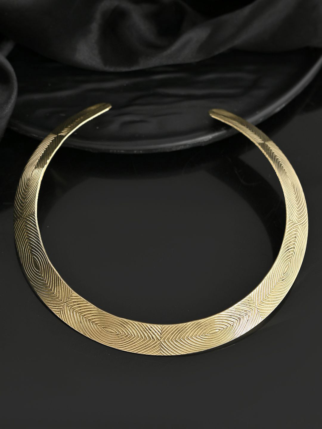 Silvermerc Designs Brass Gold-Plated Choker Necklace
