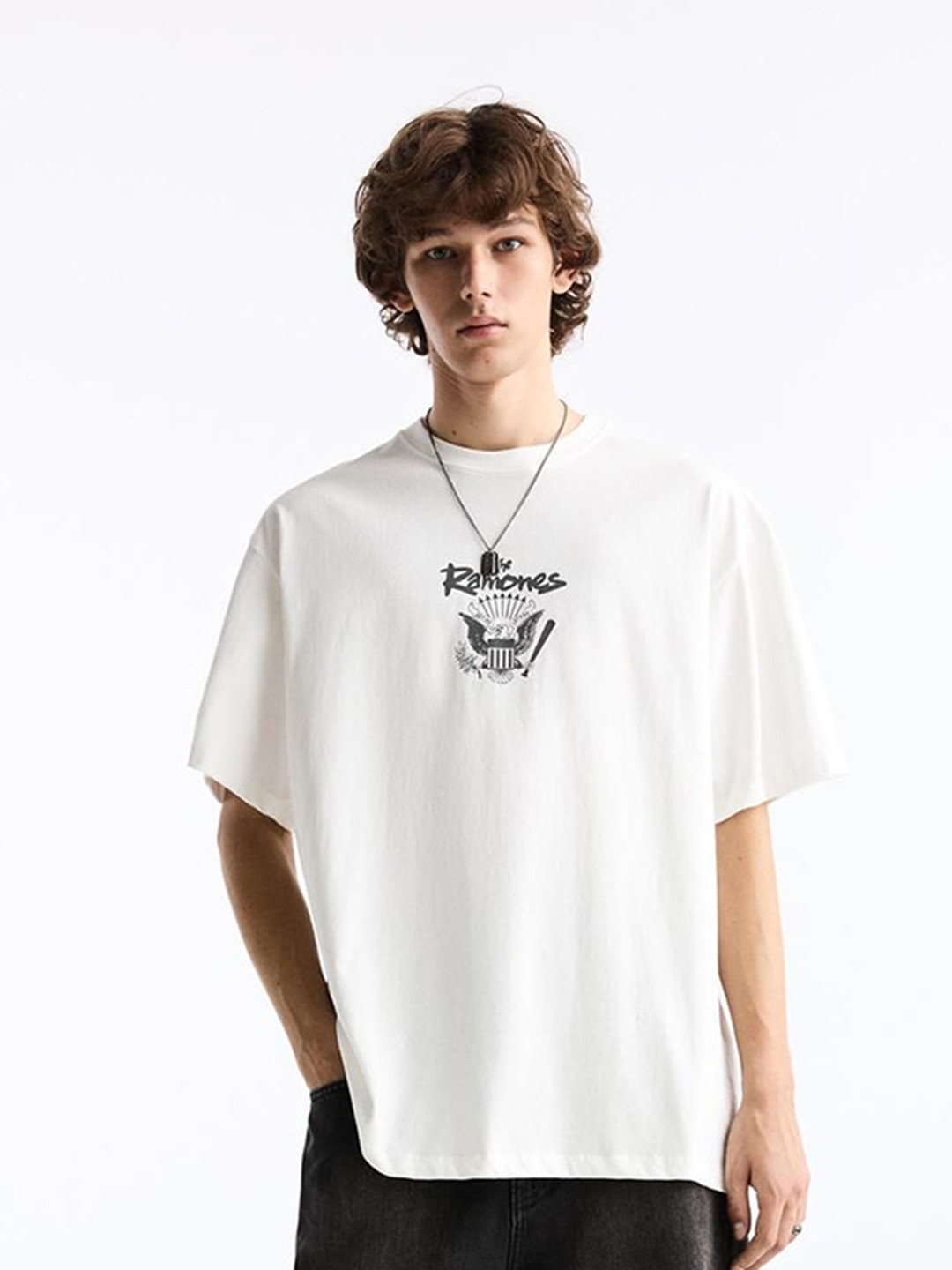 SZN Men Round Neck Music T-shirt