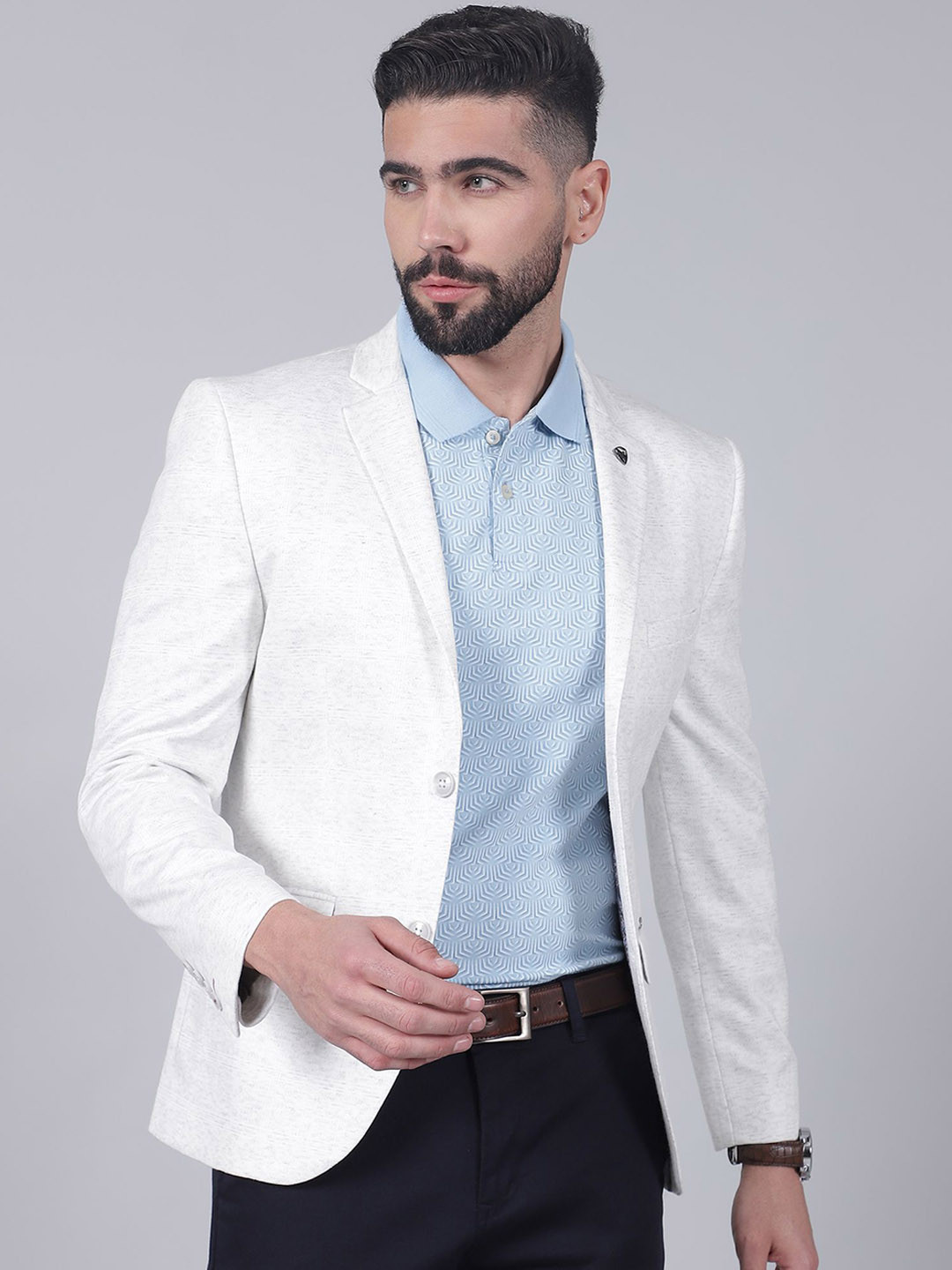 Cantabil Checkered Single Breasted Casual Blazer