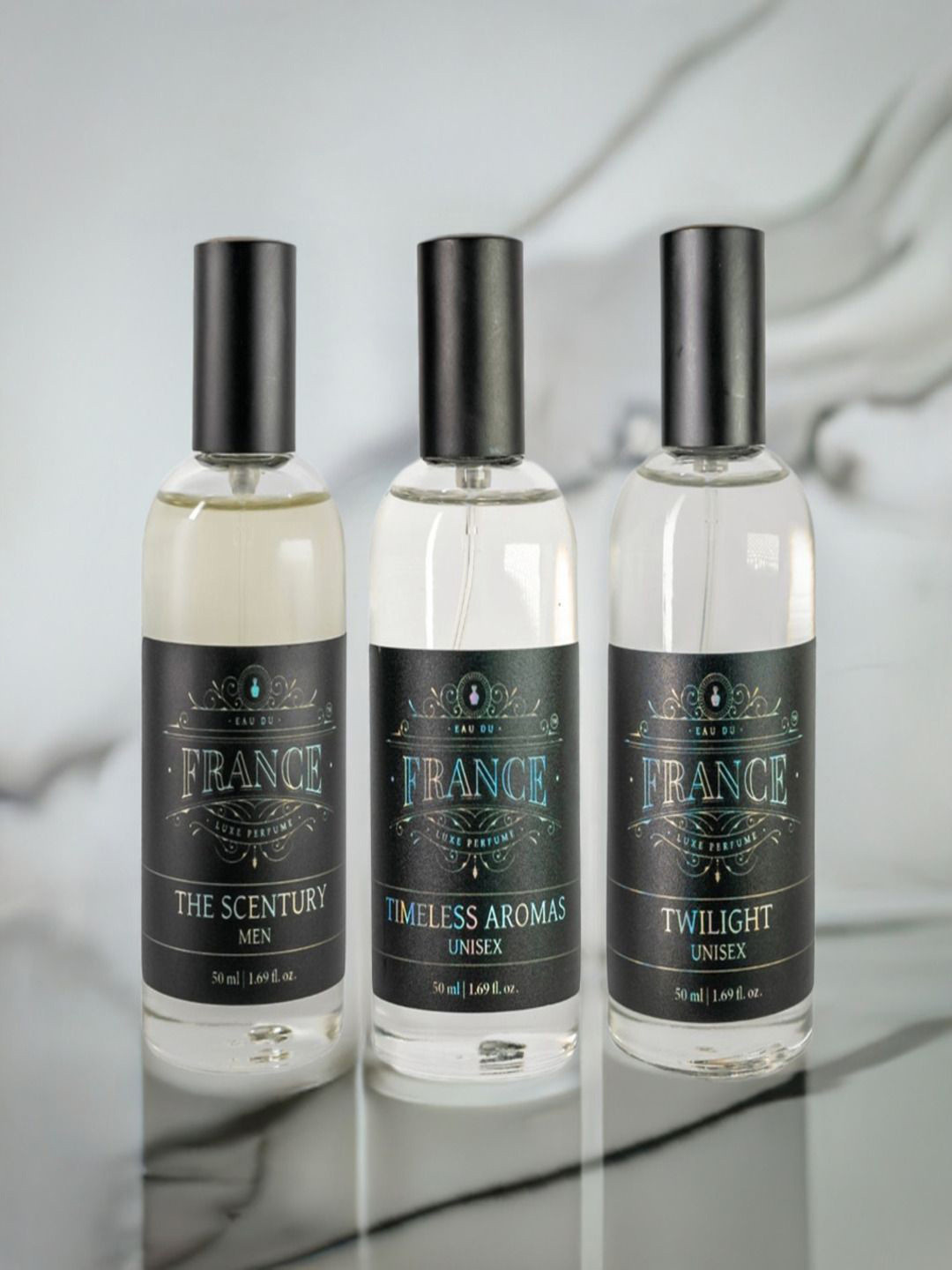 Eau DuFrance Set Of 3 Twilight Timeless Aromas & The Scentury Eau De Parfum - 50 ml Each