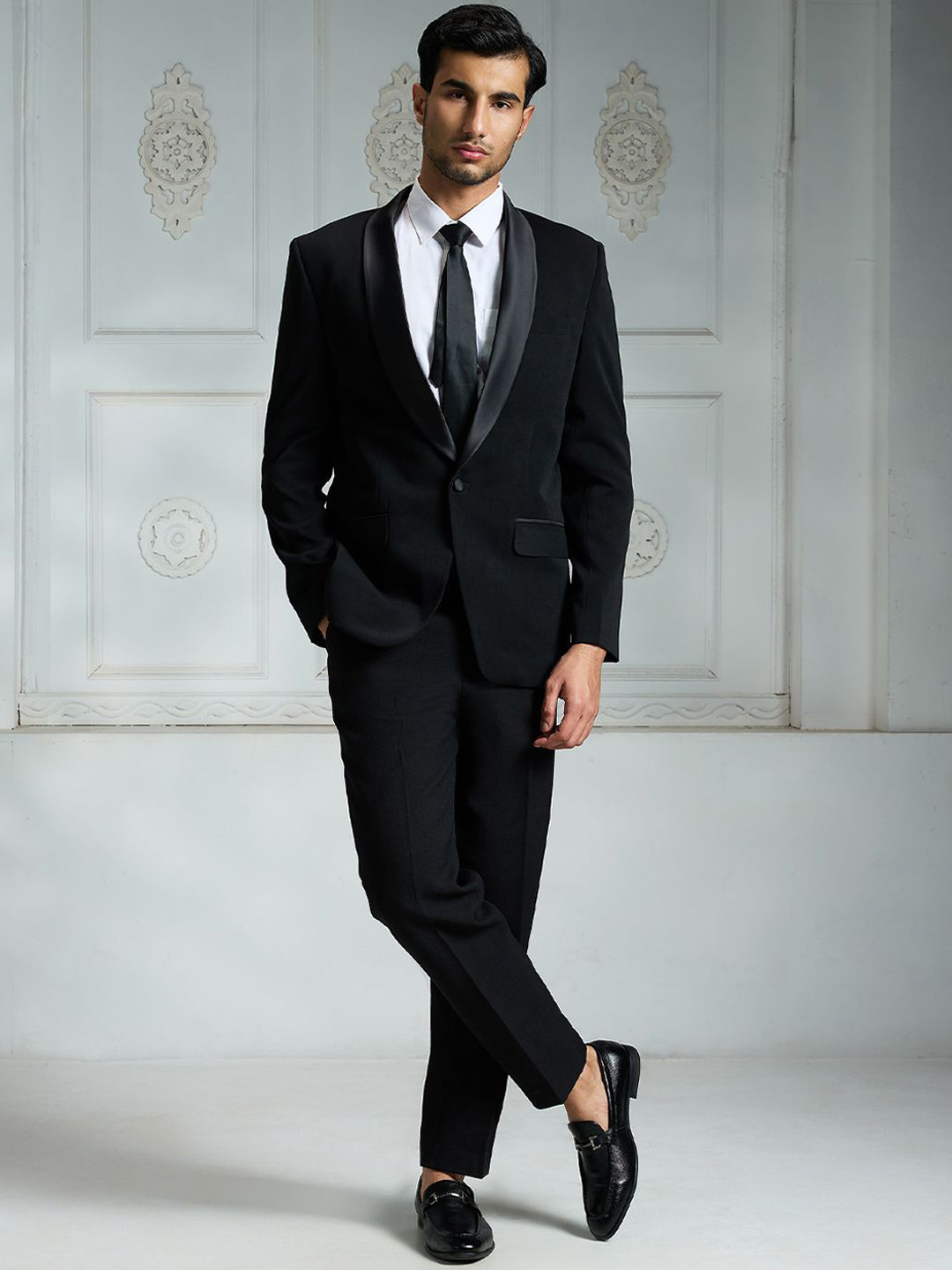 Rivaar By Rocky Star Men Shawl Collar Single Breasted Blazer