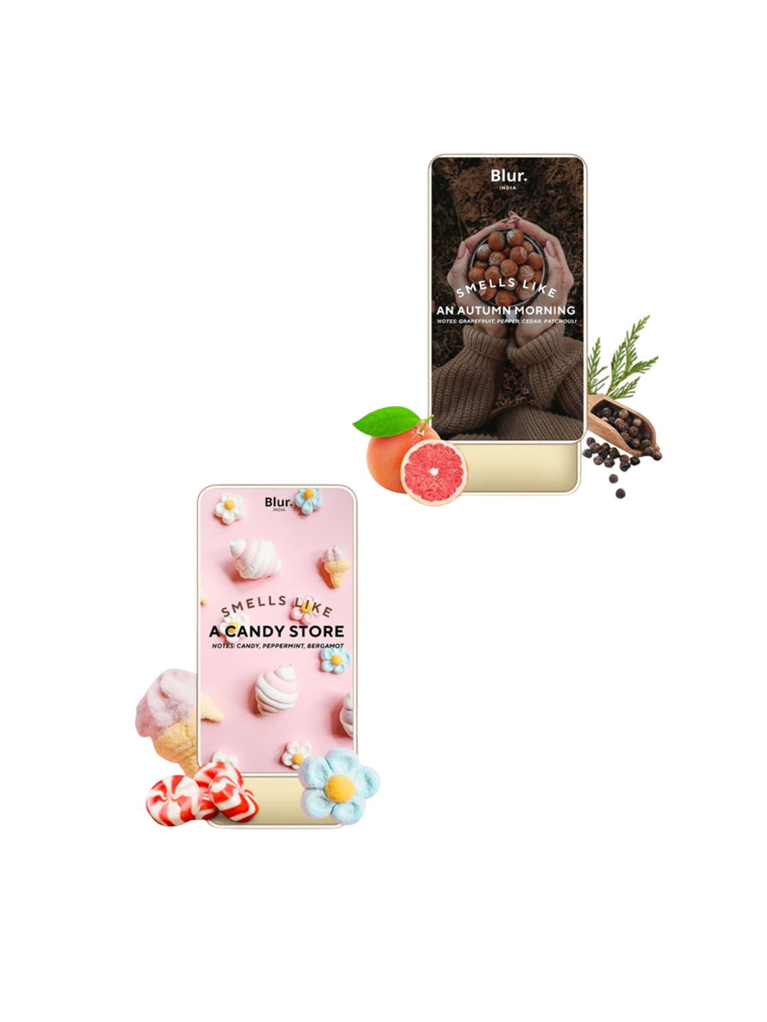 BLUR INDIA Women Set Of 2 A Candy Store & An Autumn Morning Solid Perfume- 10 g Each