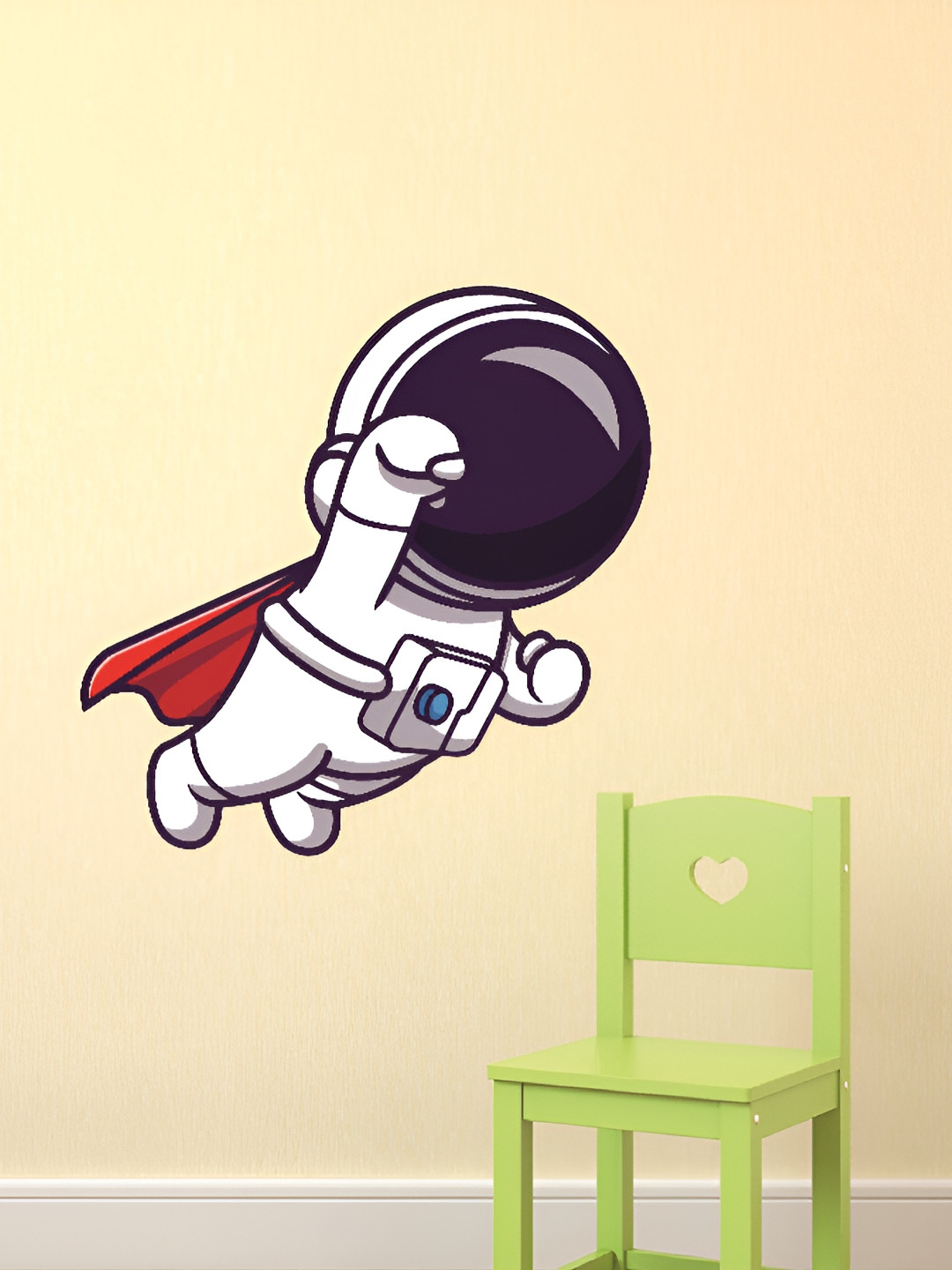 LANSTICK White & Black Astronut With Camera Self Adhesive Wallpaper