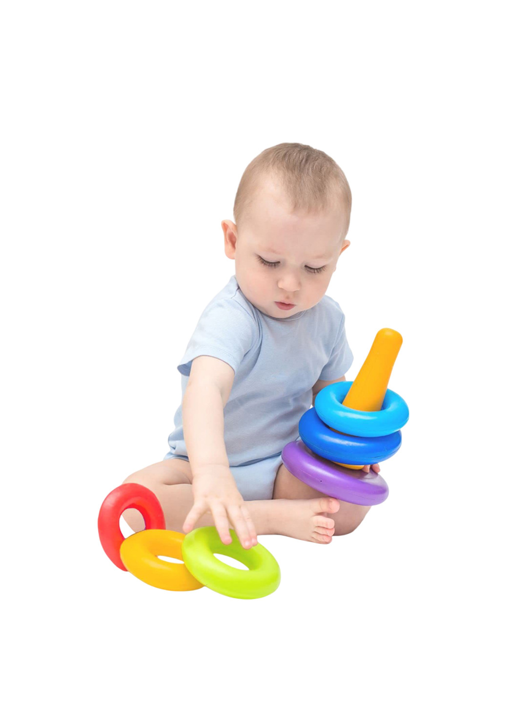 YK X Kids Mandi Kids Stacking Teddy Bear Face Ring Toy