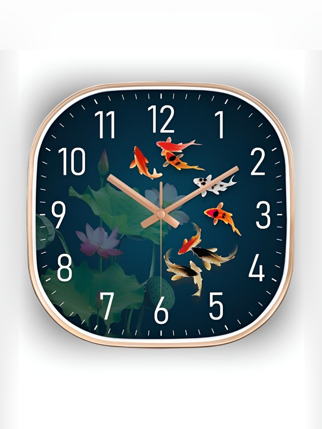 Star work Black & Green Colourblocked Contemporary Wall Clock