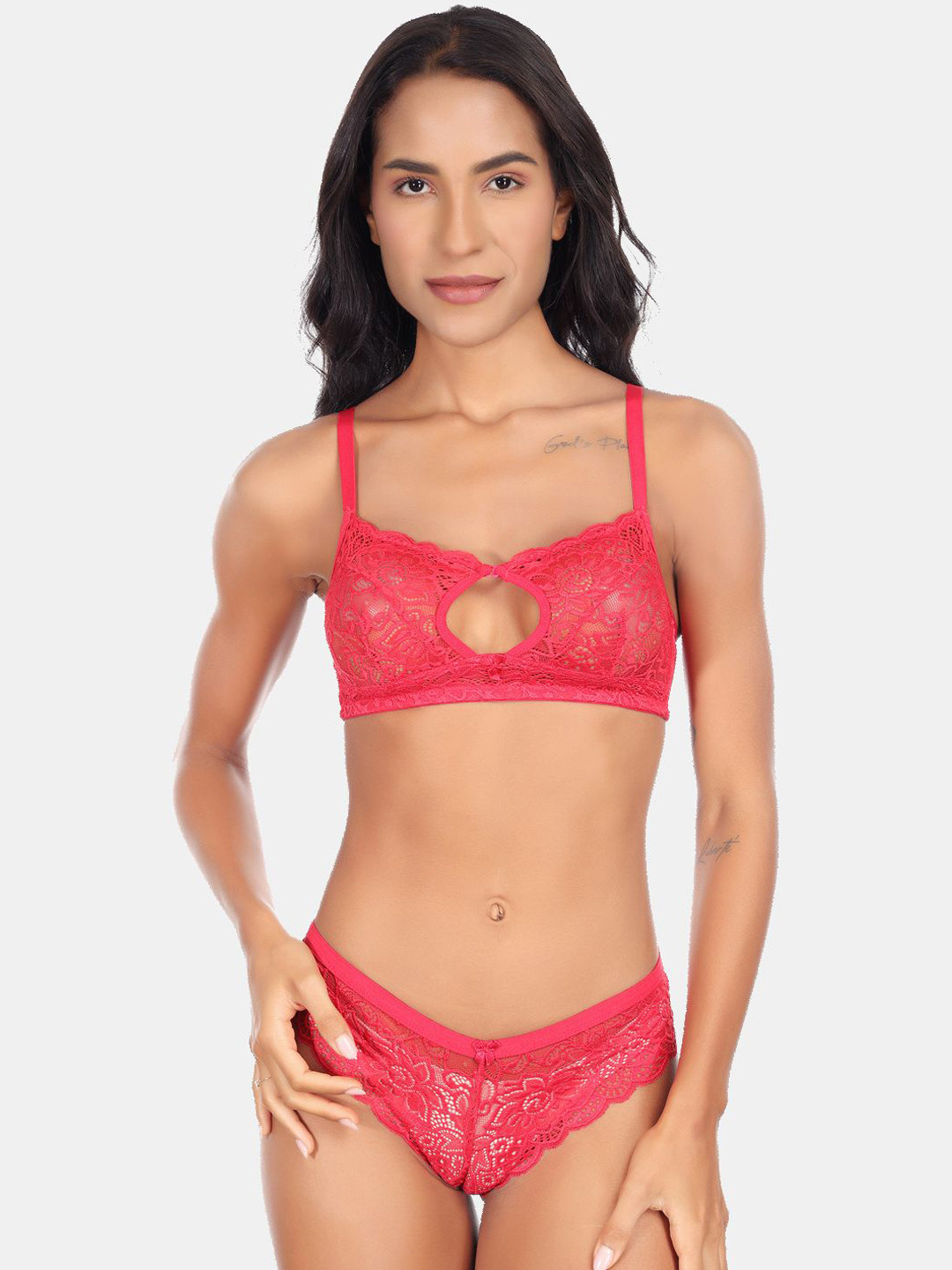 SKDREAMS Self Design Non-Padded Lingerie Set Beautiful-RO-1SET