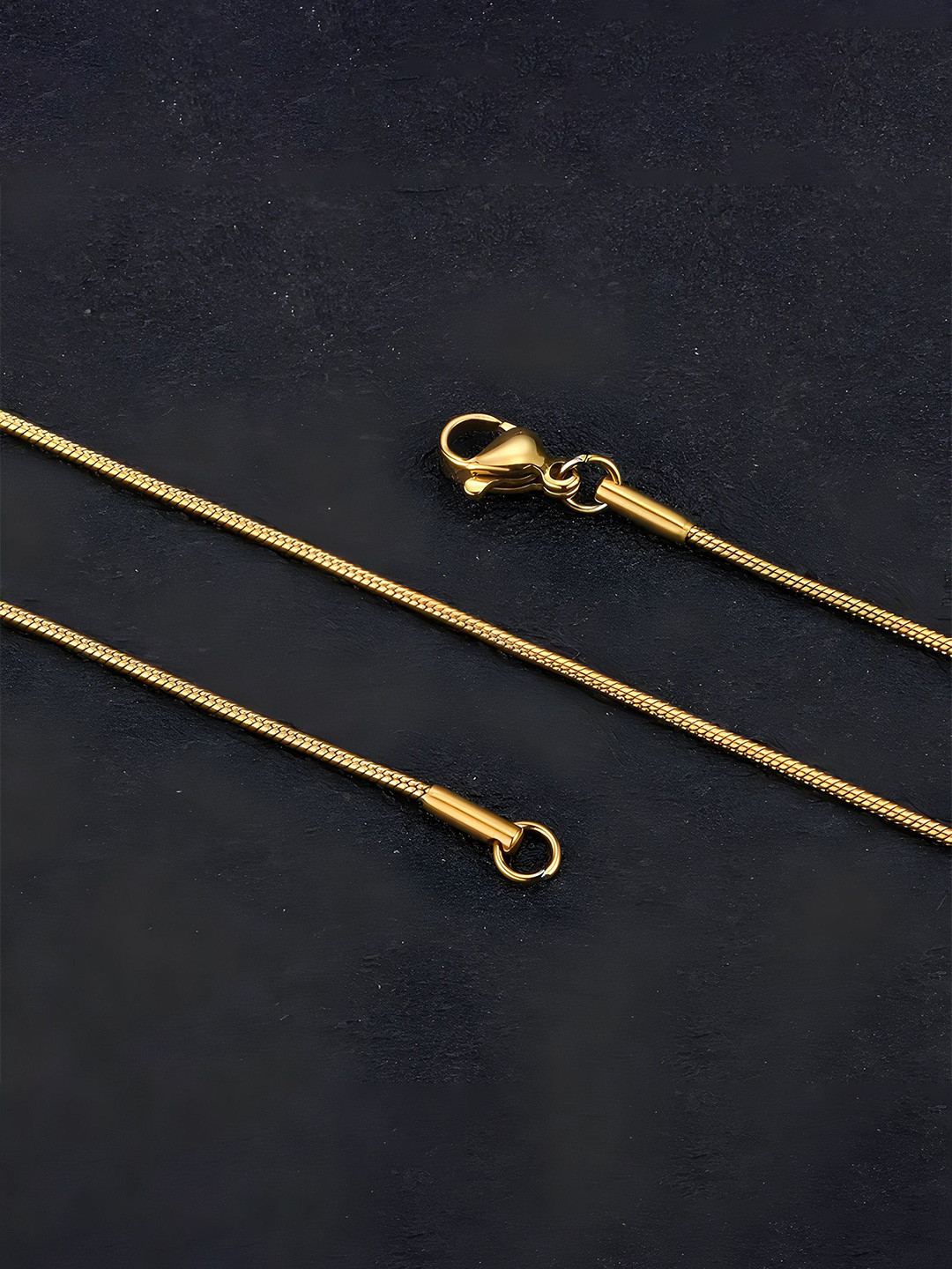 Minprice Anti Tarnish Stainless Steel Light Weight Snake Gold Plated Chain