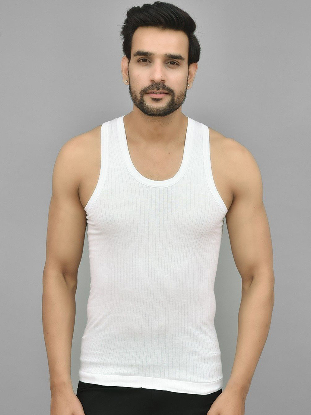 UNDERLOOP Pack Of 2 Cotton Parker Vests romeo2white80