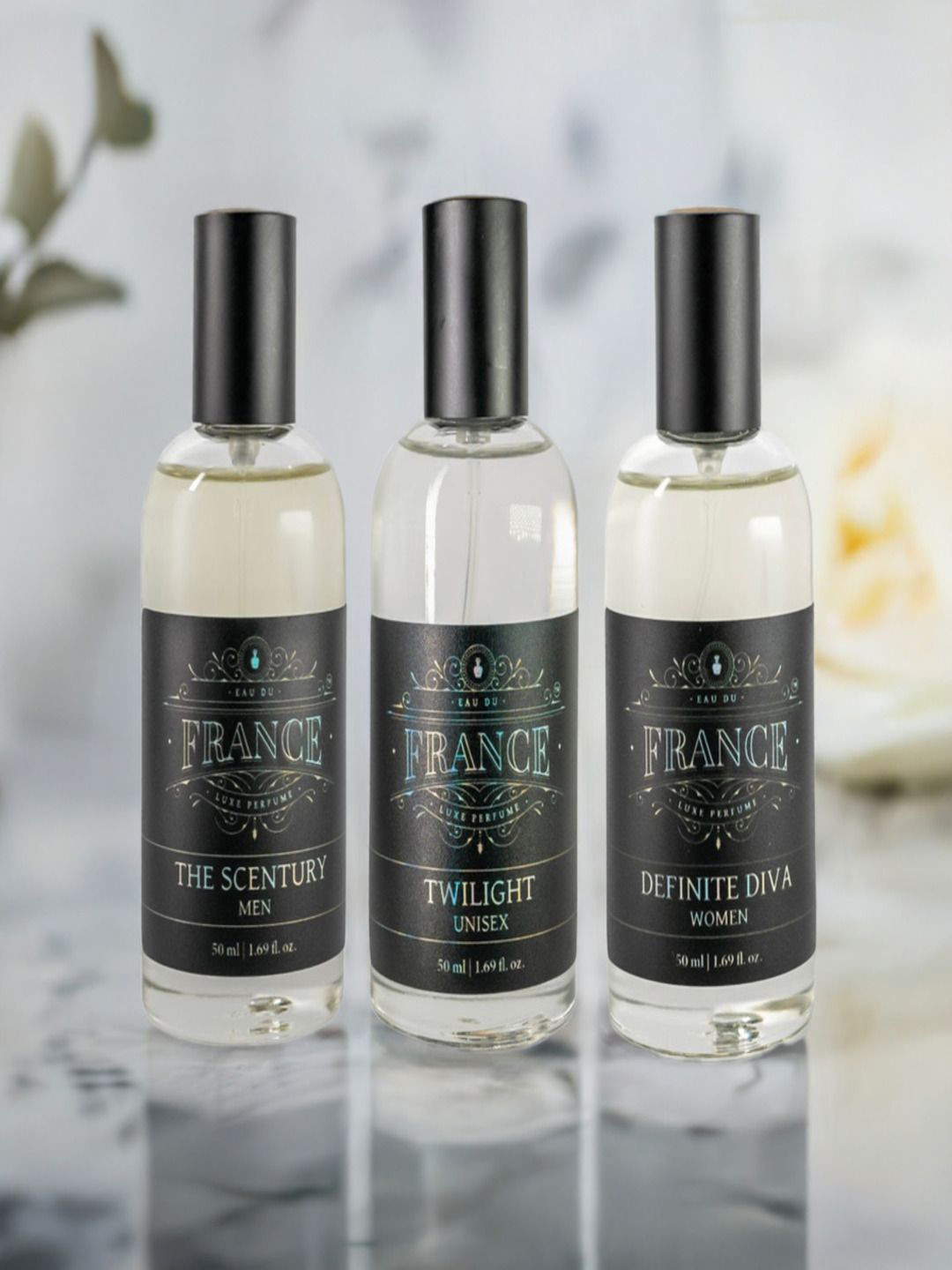 Eau DuFrance Set Of 3 Twilight, The Scentury & Definite Diva Eau De Parfum - 50 ml