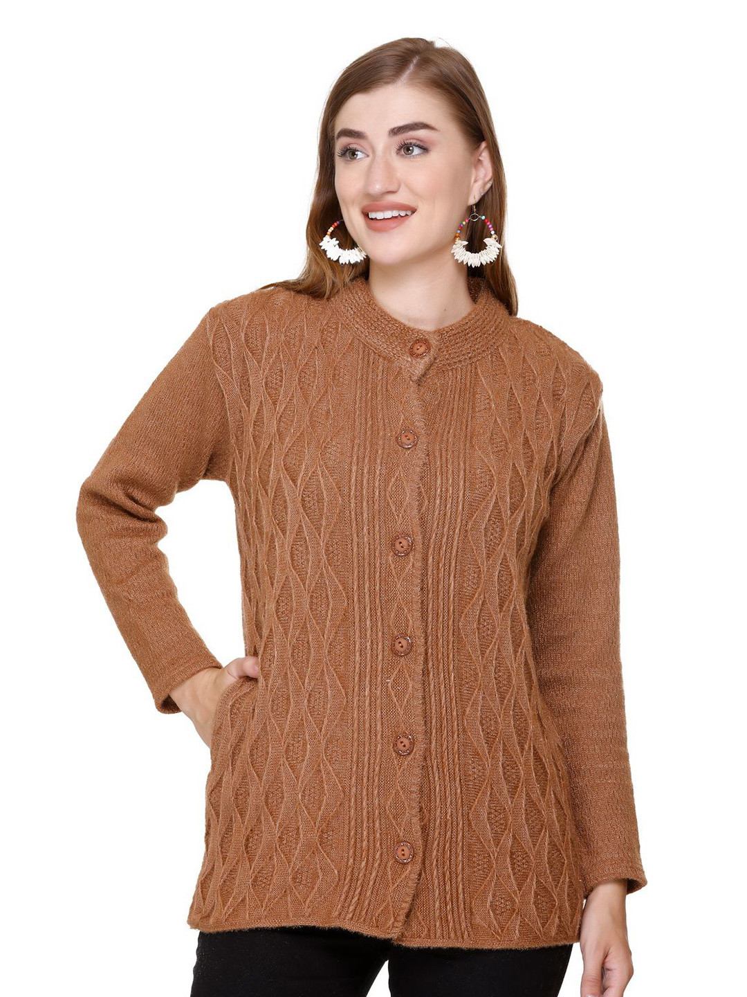 BIWU Women Woollen Cardigan