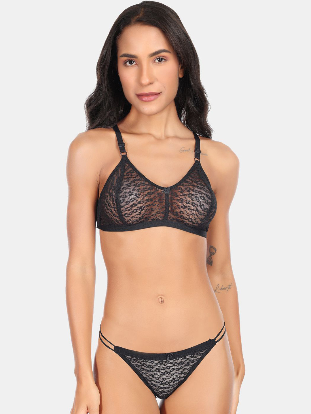 SKDREAMS Self Design Non-Padded Lingerie Set Zara-B-1set