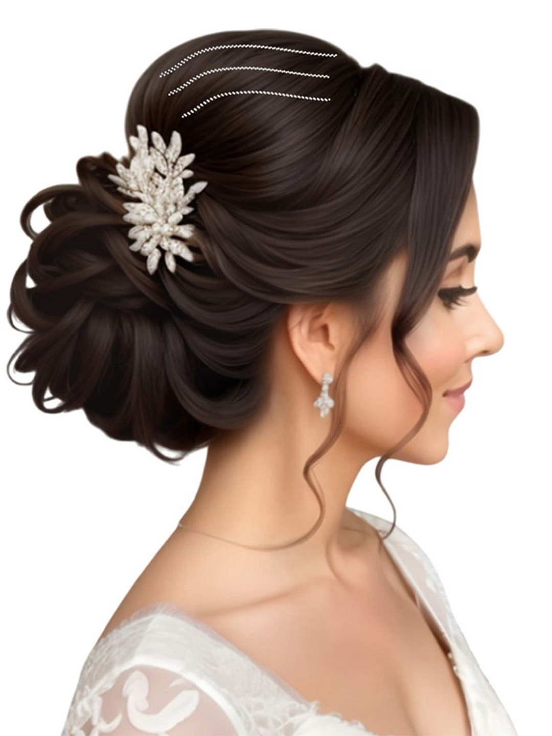 VIEWS Tape-In Straight Bun Puff Hair Extension - Brown - 7 Inch