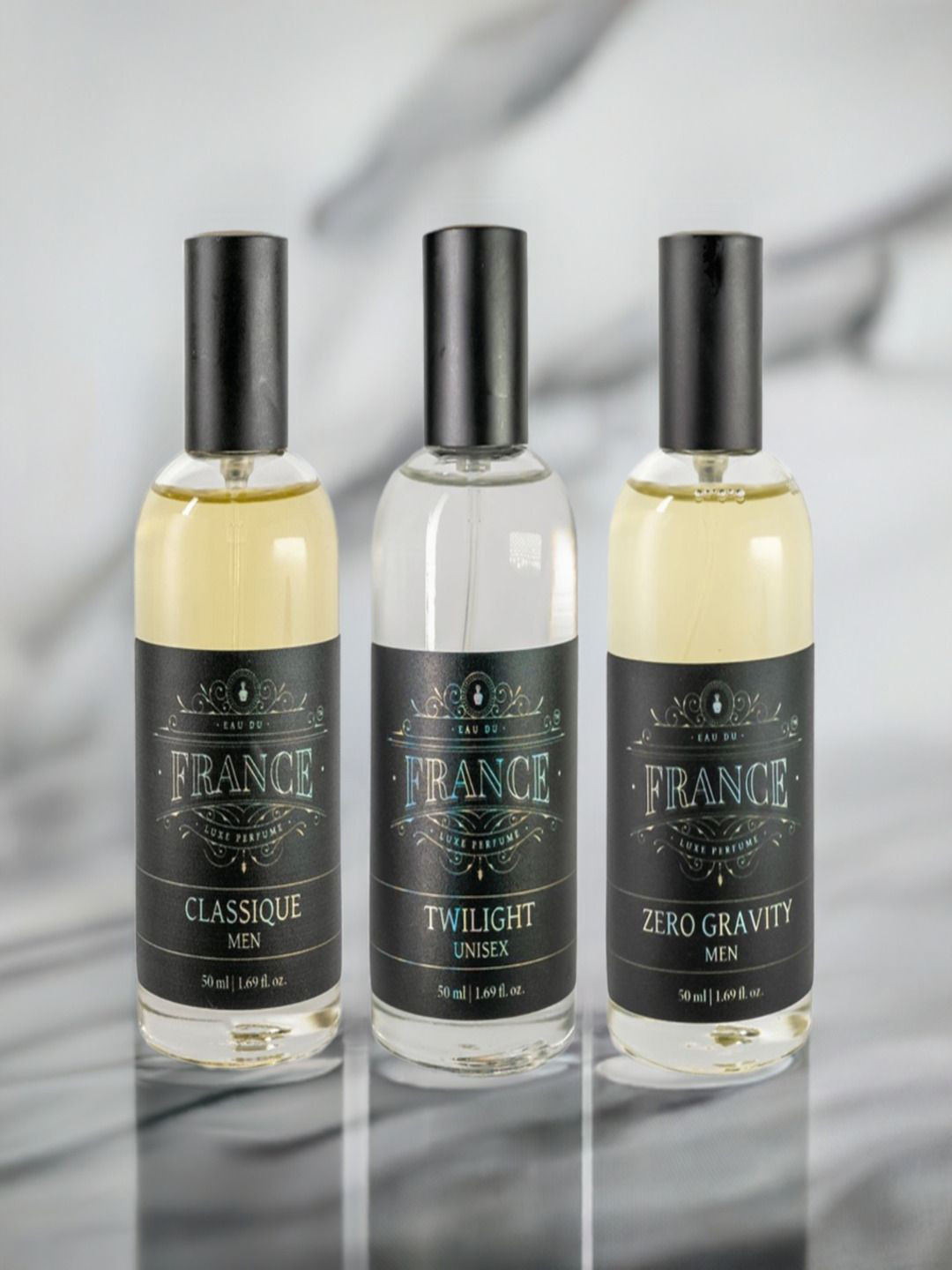 Eau DuFrance Set Of 3 Classique With Twilight & Zero Gravity Eau De Parfum - 50 ml Each