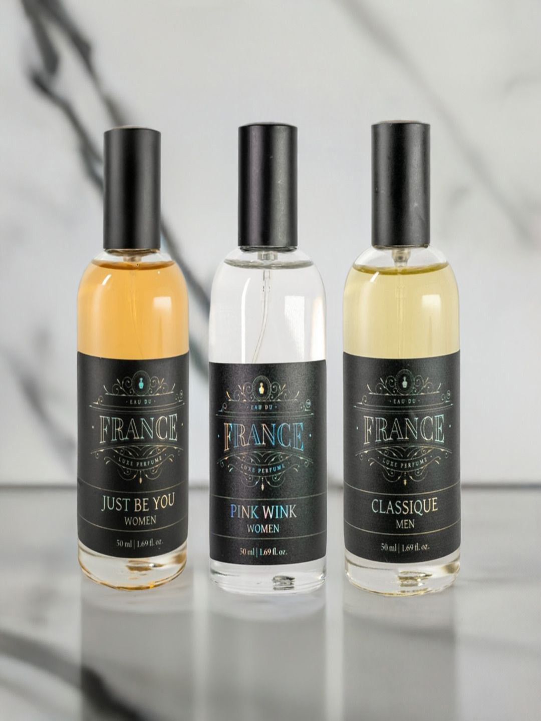 Eau DuFrance Set Of 3 Classique, Just Be You & Pink Wink Eau De Parfum - 50 ml Each